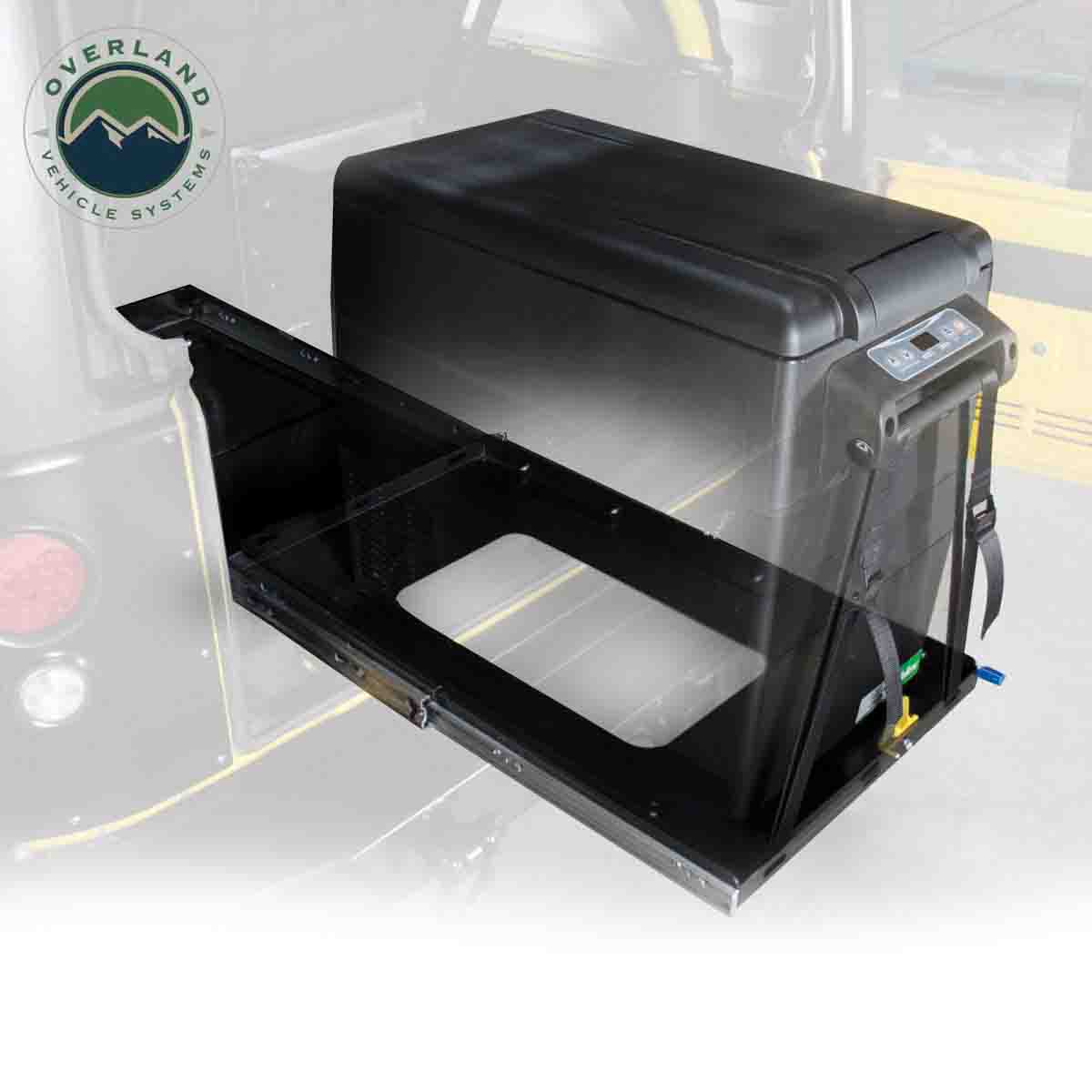 Overland Vehicle Systems small refrigerator mount with slide and tilt tray - view 2