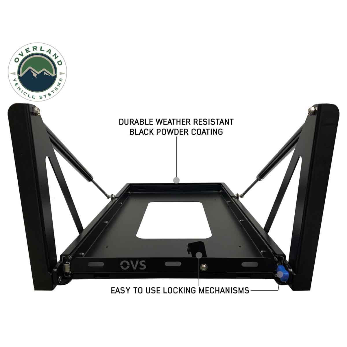 Overland Vehicle Systems small refrigerator mount with slide and tilt tray - view 3