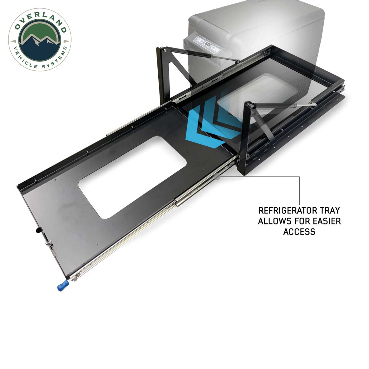 Overland Vehicle Systems small refrigerator mount with slide and tilt tray - view 4