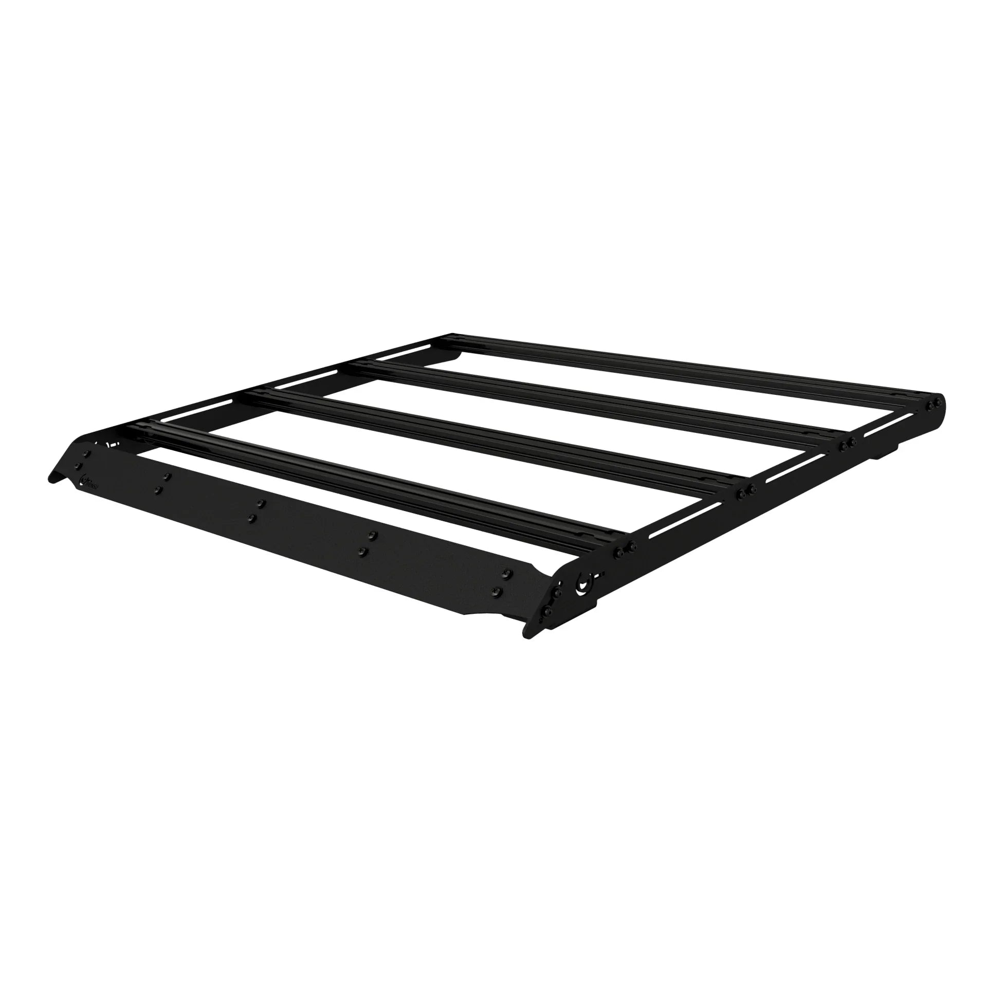Black metal roof rack for off-road vehicles, overlanding and camping gear transport