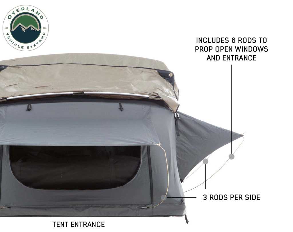 Overland Vehicle Systems window rod set for Nomadic 2 roof top tent - view 2