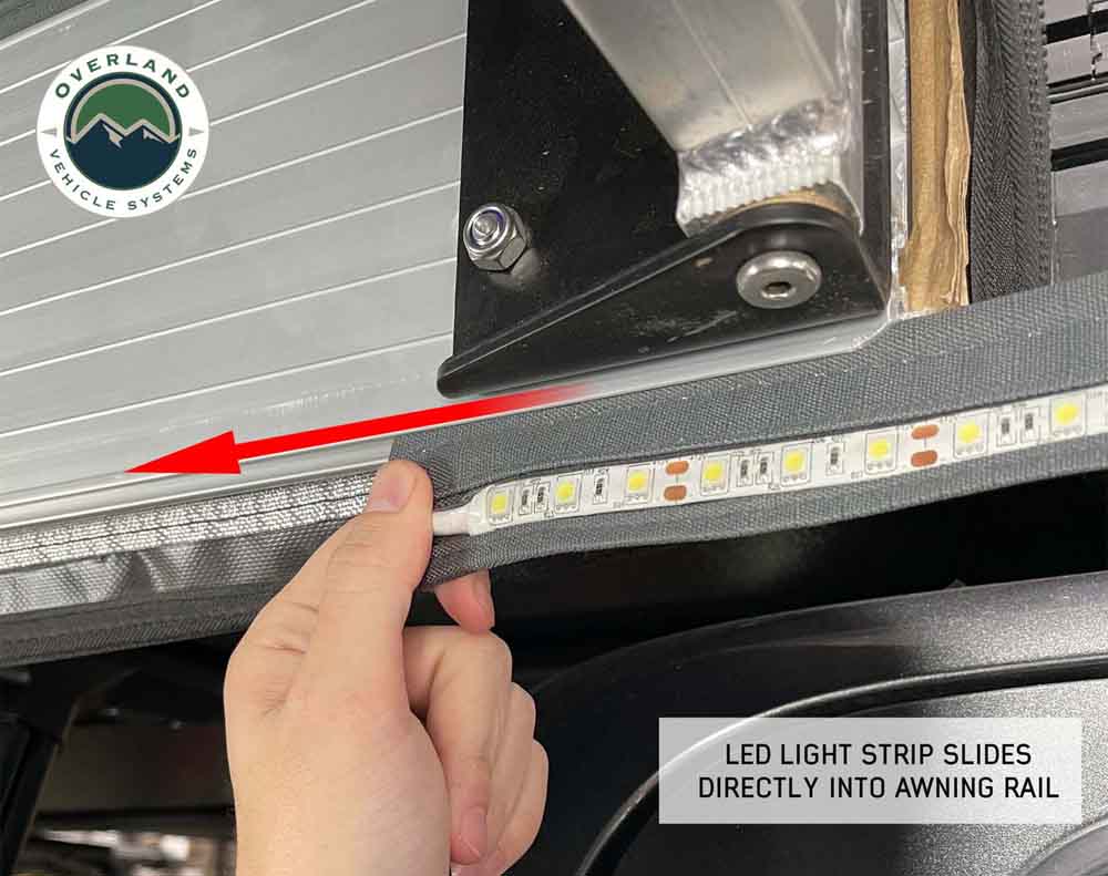 Overland Vehicle Systems flexible 47 inch LED light with dimmer for roof top tent and awning - view 9