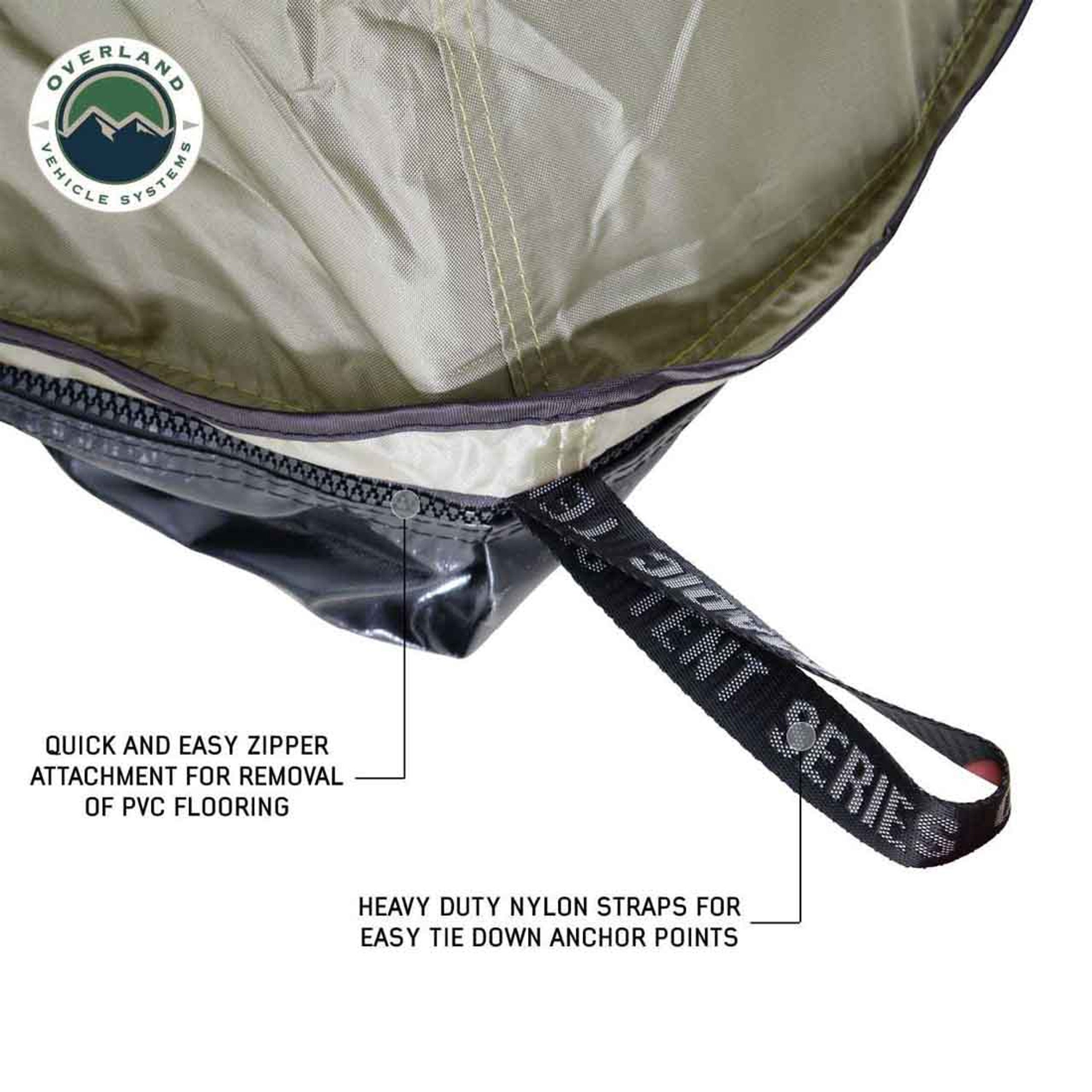 Roof Top Tent Annex Green Base With Black Floor & Travel Cover