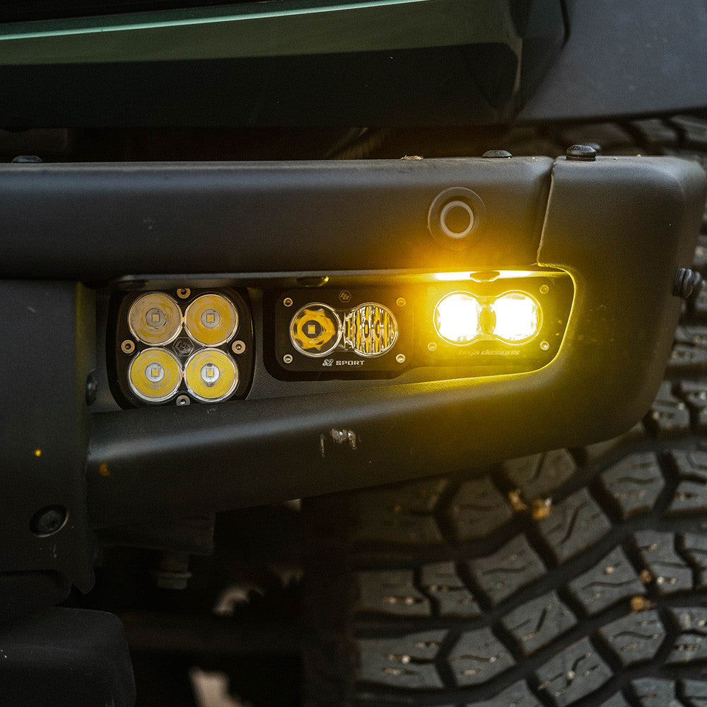 Baja Designs Ford S2 SAE “Sportsmen” Fog Pocket Light Kit - Ford 2021-2026 Bronco; Steel Bumper