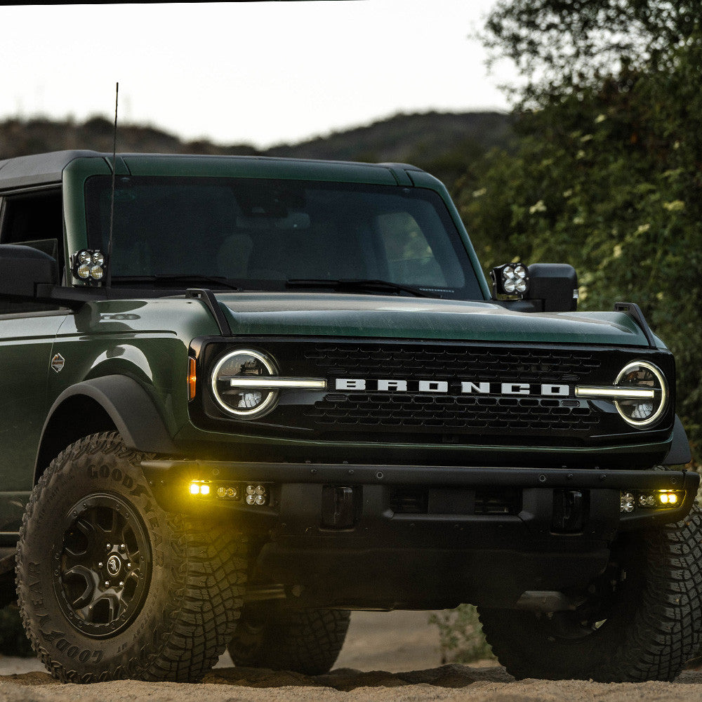 Baja Designs Ford Bronco S2 SAE “Pro” Fog Pocket Light Kit - Ford 2021-2026 Bronco; Steel Bumper