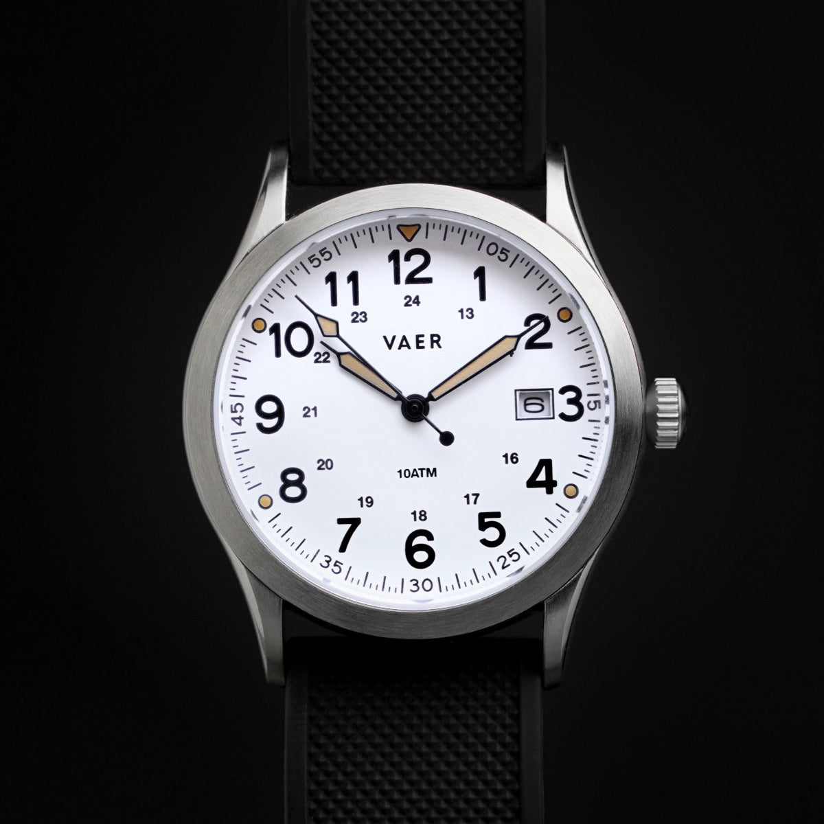 VAER S3 Calendar Field White Watch - 36mm Quartz