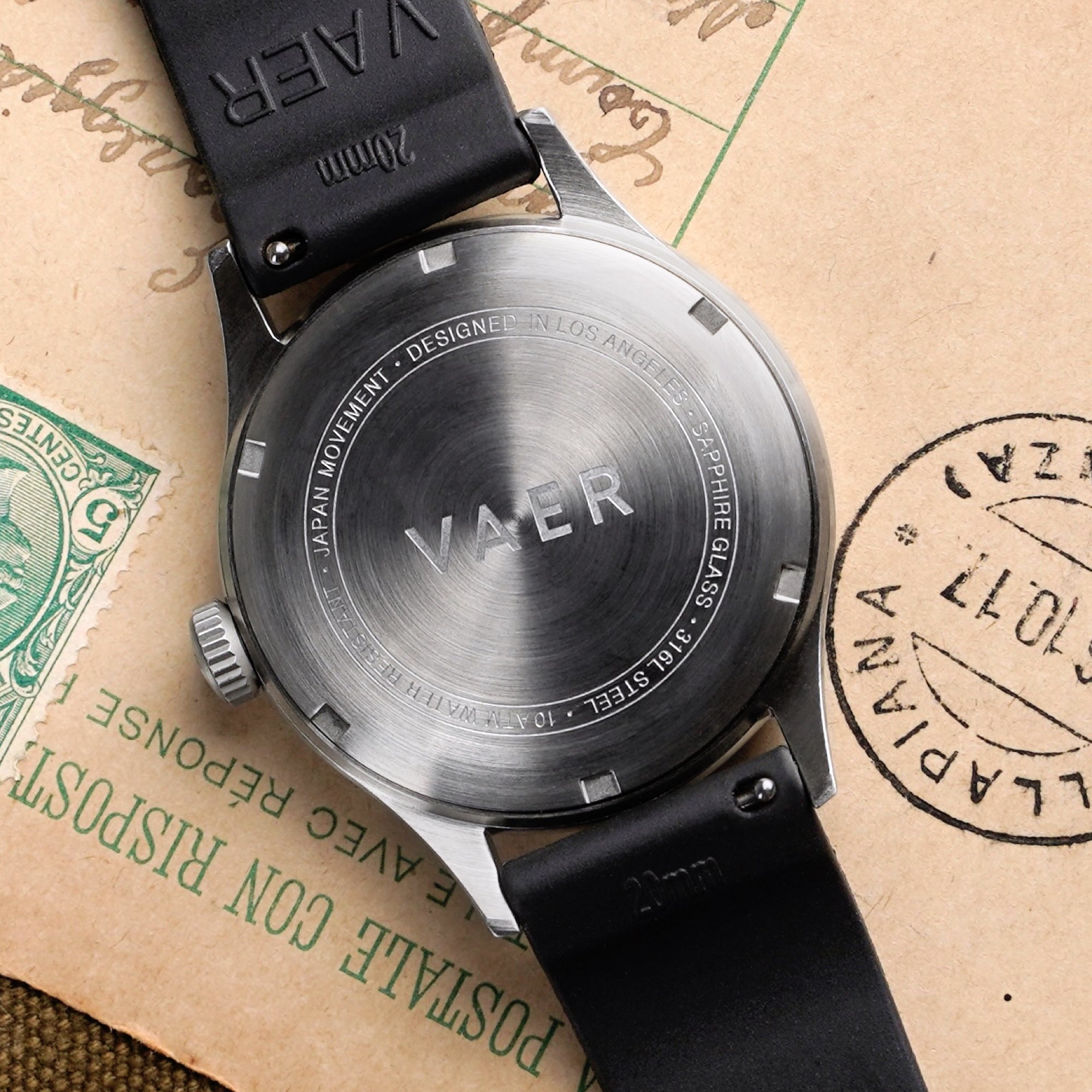 VAER S3 Calendar Field Black Watch - 36mm Quartz