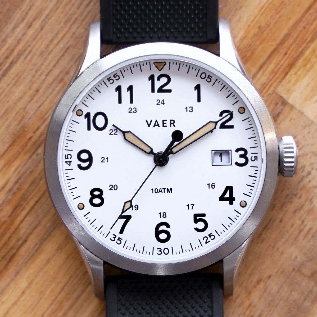 VAER S5 Calendar Field White Watch - 40mm Quartz