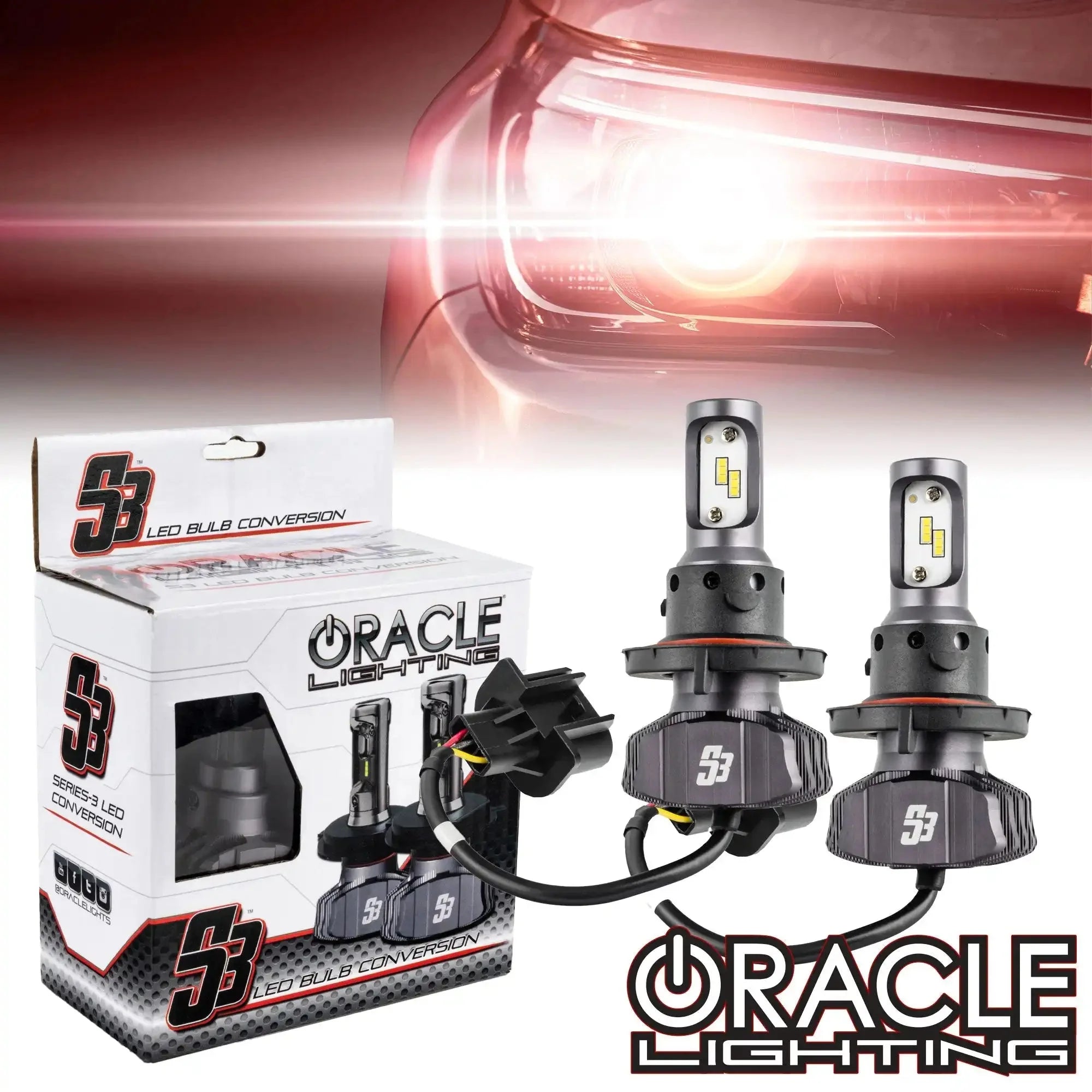 2007-2017 Jeep Wrangler H13 - ORACLE S3 LED Bulb Upgrade (High/Low Beam Headlight (Non-Projector))