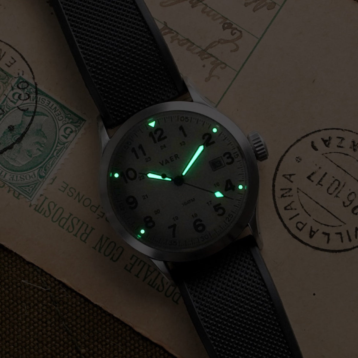 VAER S5 Calendar Field White Watch - 40mm Quartz