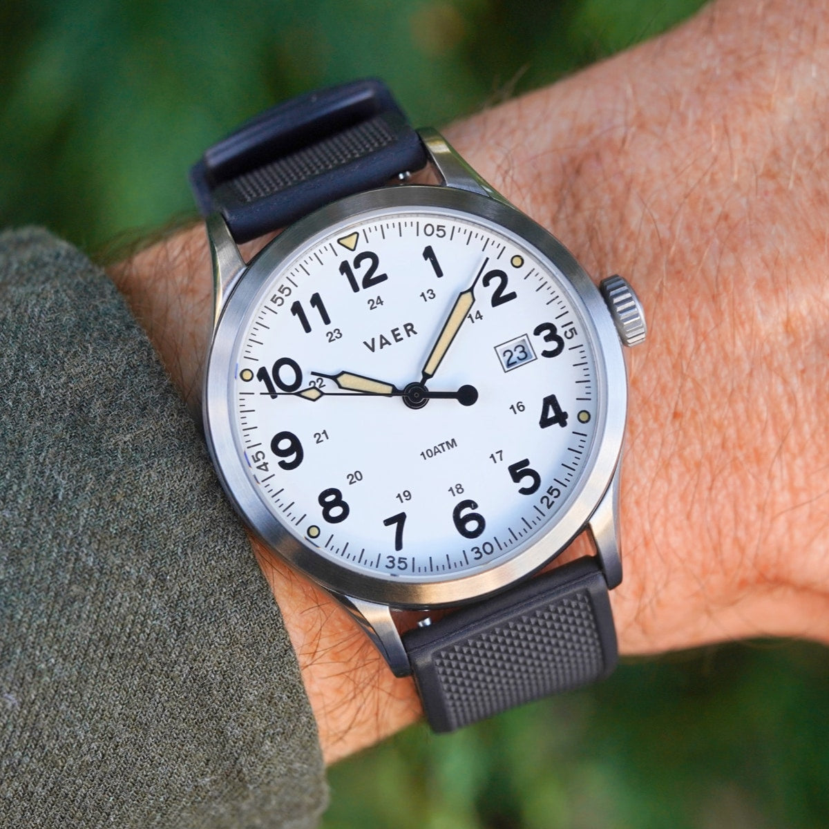 VAER S5 Calendar Field White Watch - 40mm Quartz