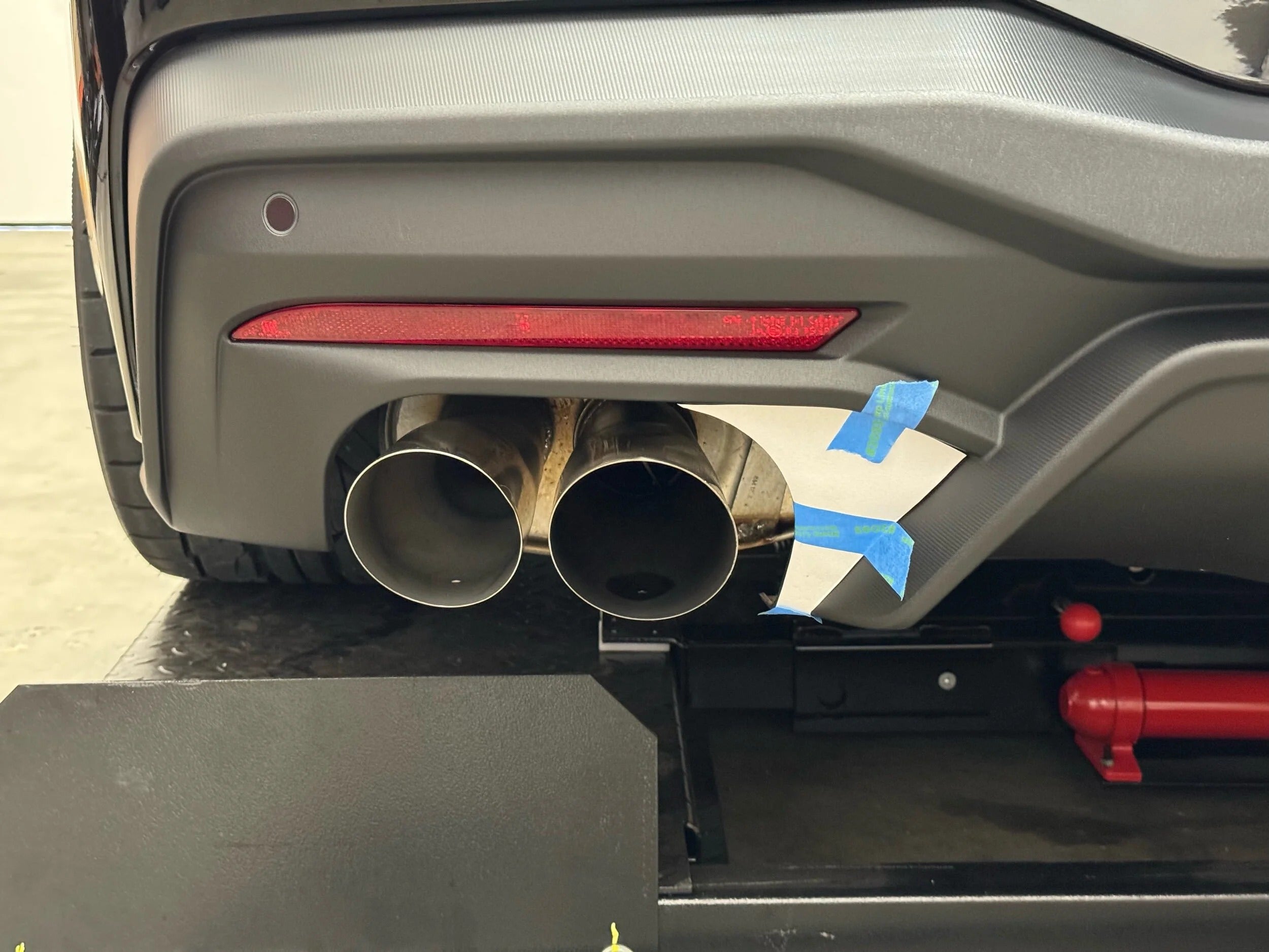 2024-Current Ford Mustang Quad Tip Exhaust Cutout Template