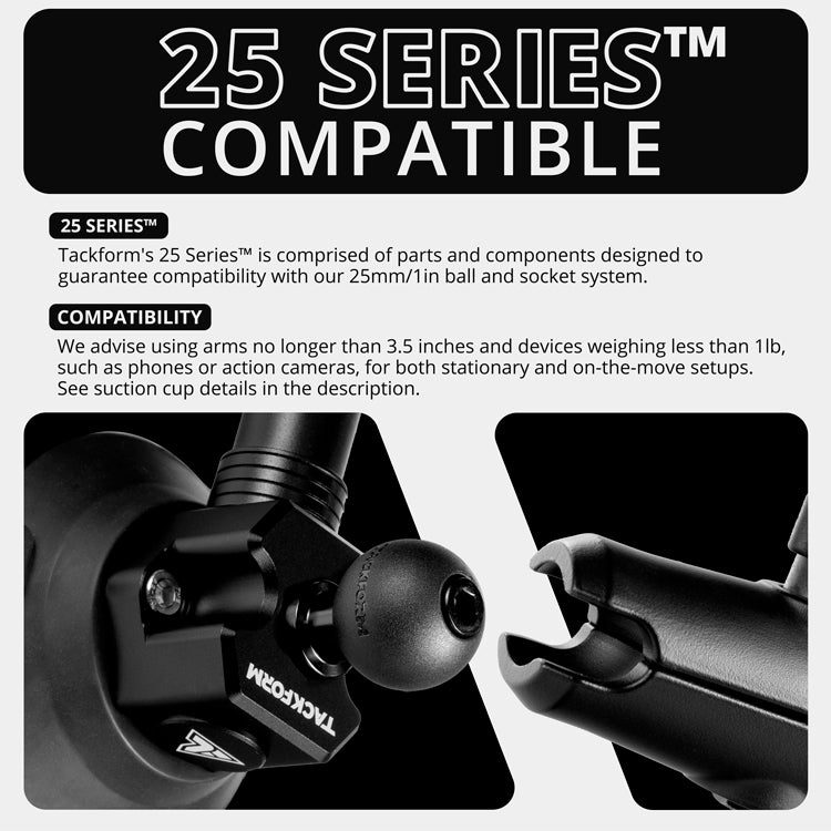 Tackform 3" pump suction cup with 25.4mm / 1" / B-sized rubber ball for universal fit
