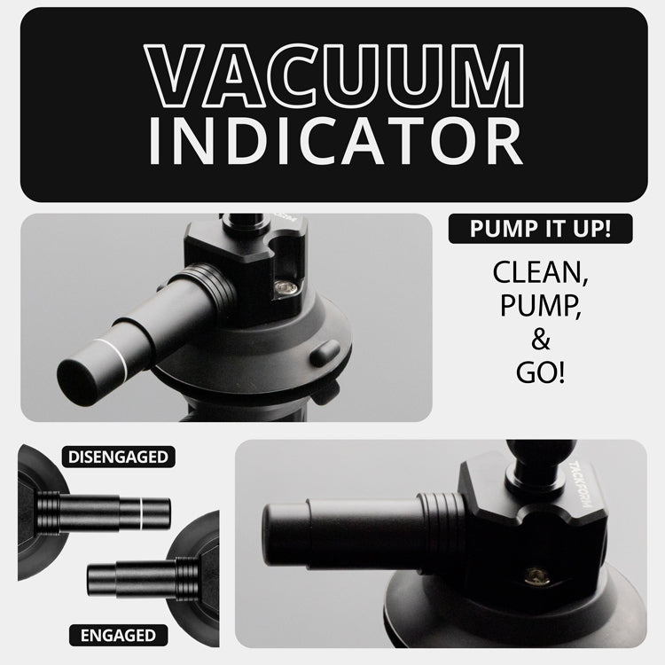 Tackform 3" pump suction cup with 26mm metal ball for universal fit