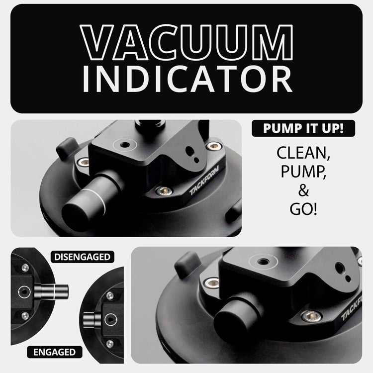 Tackform 4.75" pump suction cup with 25.4mm / 1" / B-sized rubber ball for universal fit