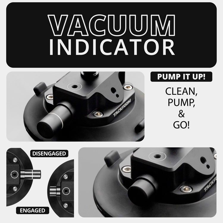 Tackform 4.75" pump suction cup with 26mm metal ball for universal fit