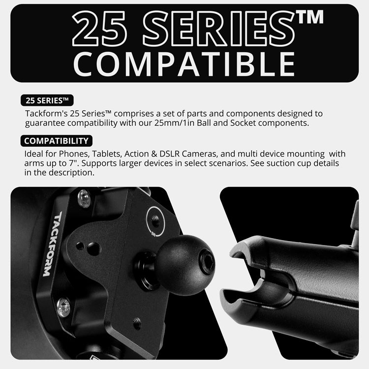 Tackform 5.75" pump suction cup with 25.4mm / 1" / B-sized rubber ball for universal fit