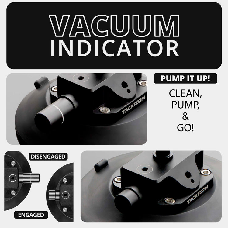 Tackform 5.75" pump suction cup with 26mm metal ball for universal fit