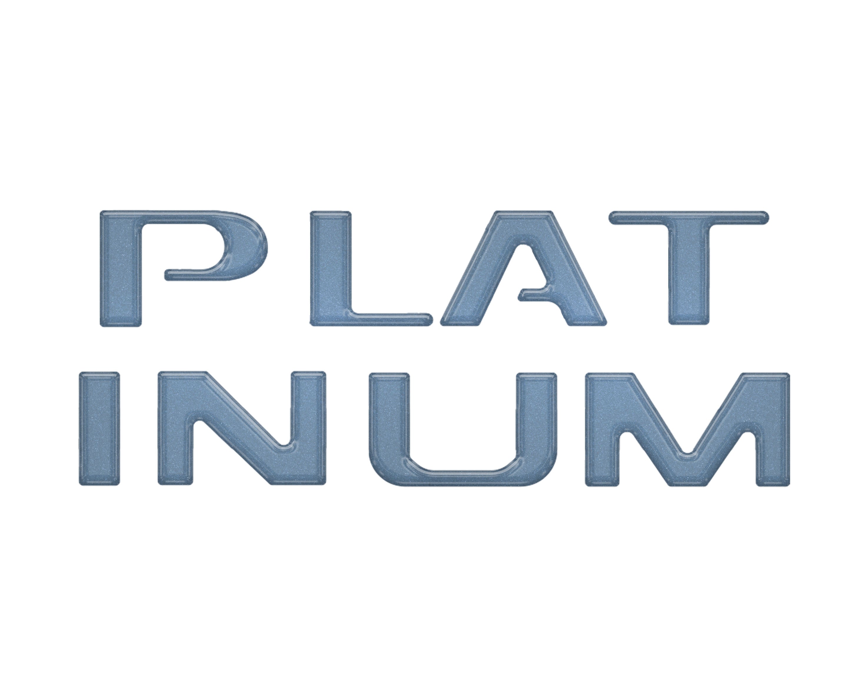 Platinum Tailgate Letter Inserts Fits 2023-2024 Ford Super Duty Platinum & 2025-2026 Platinum Plus