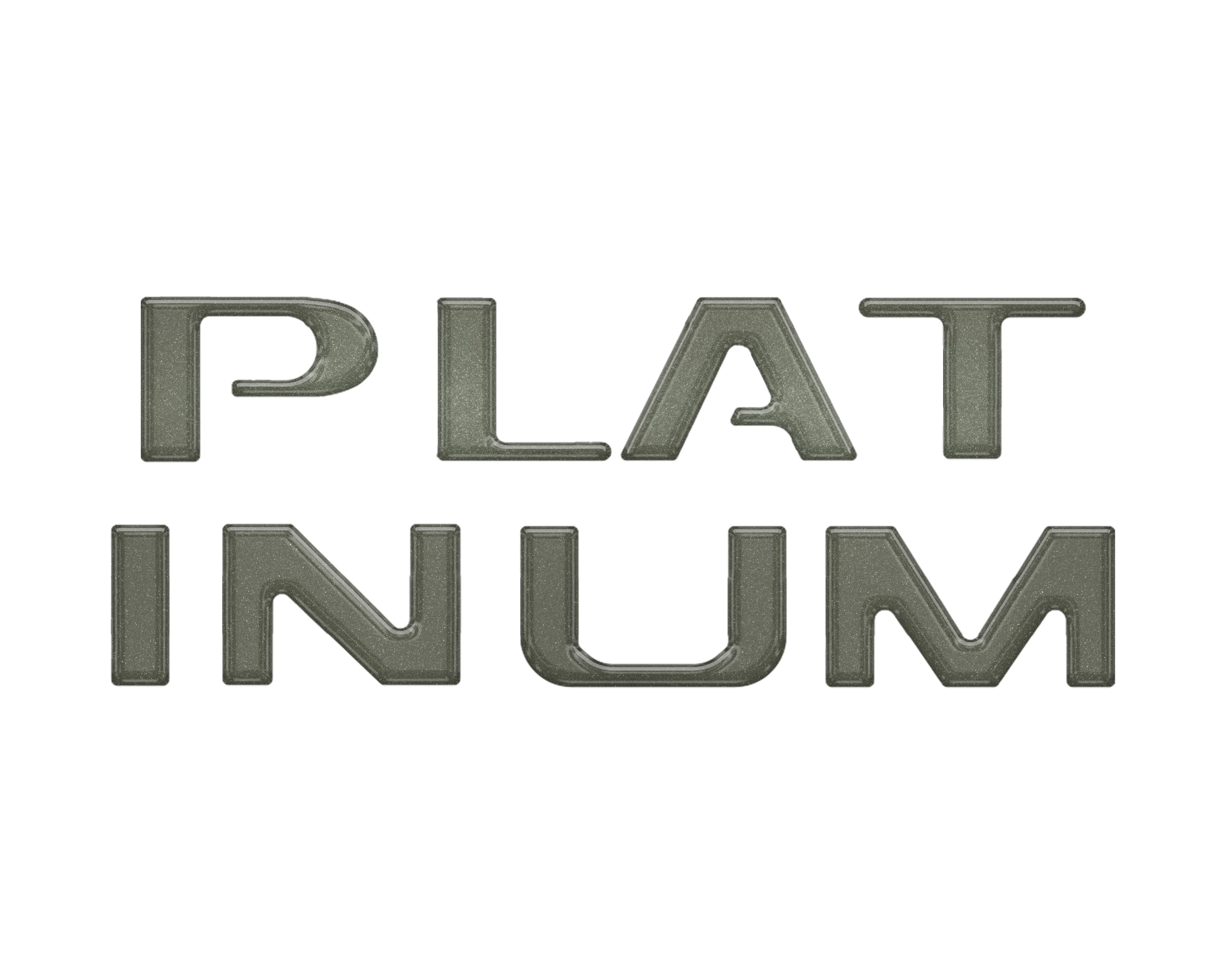 Platinum Tailgate Letter Inserts Fits 2023-2024 Ford Super Duty Platinum & 2025-2026 Platinum Plus