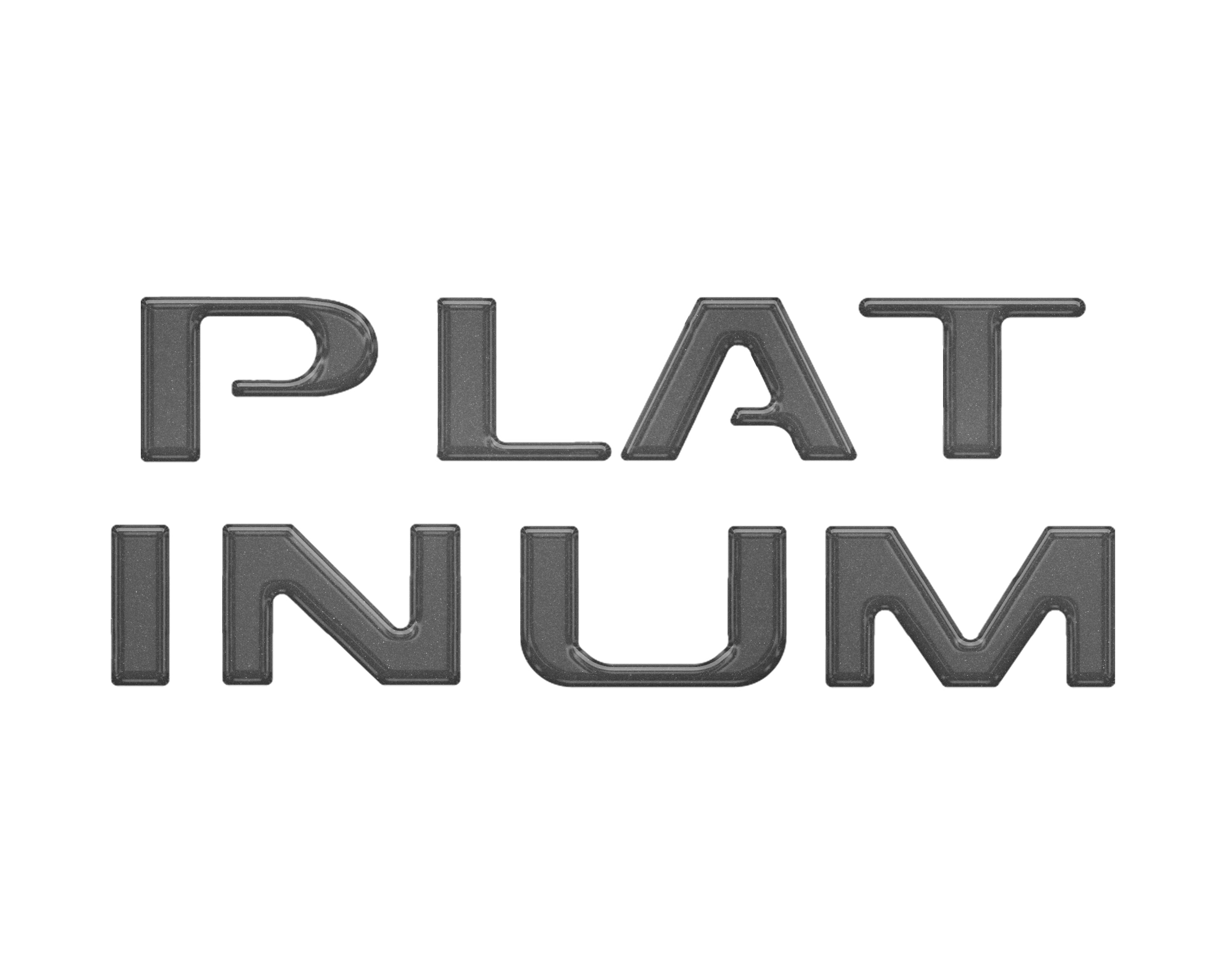 Platinum Tailgate Letter Inserts Fits 2023-2024 Ford Super Duty Platinum & 2025-2026 Platinum Plus