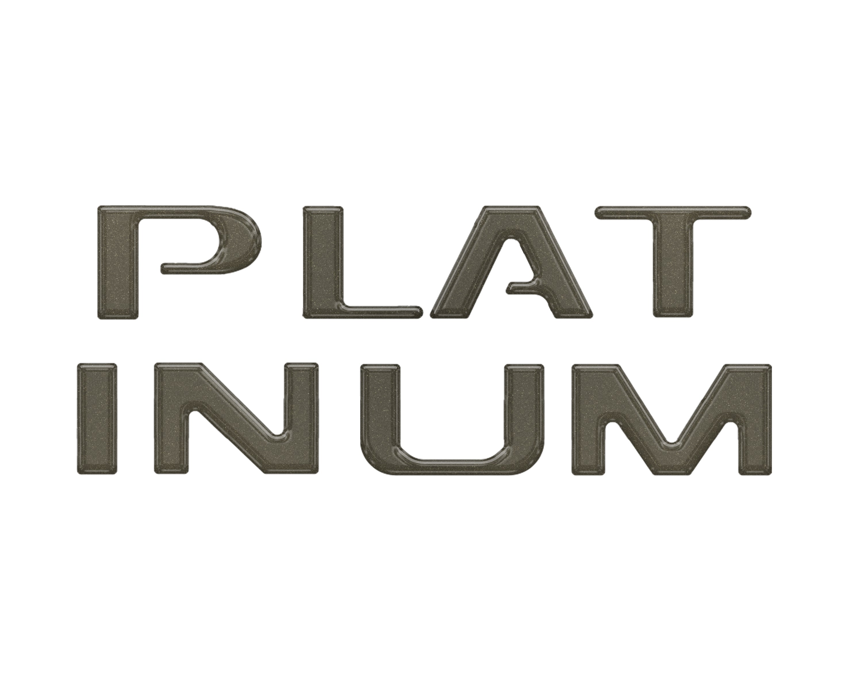 Platinum Tailgate Letter Inserts Fits 2023-2024 Ford Super Duty Platinum & 2025-2026 Platinum Plus