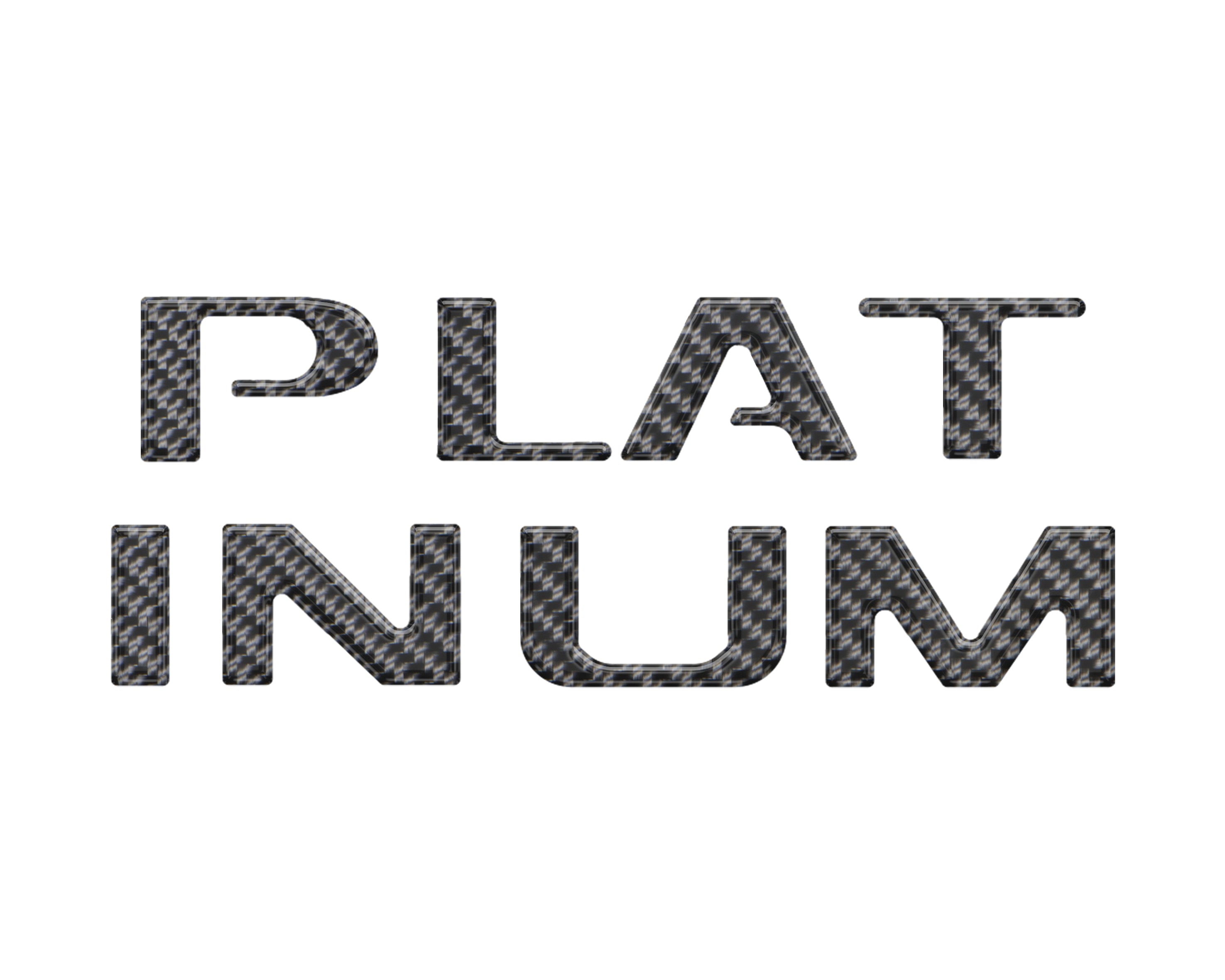 Platinum Tailgate Letter Inserts Fits 2023-2024 Ford Super Duty Platinum & 2025-2026 Platinum Plus