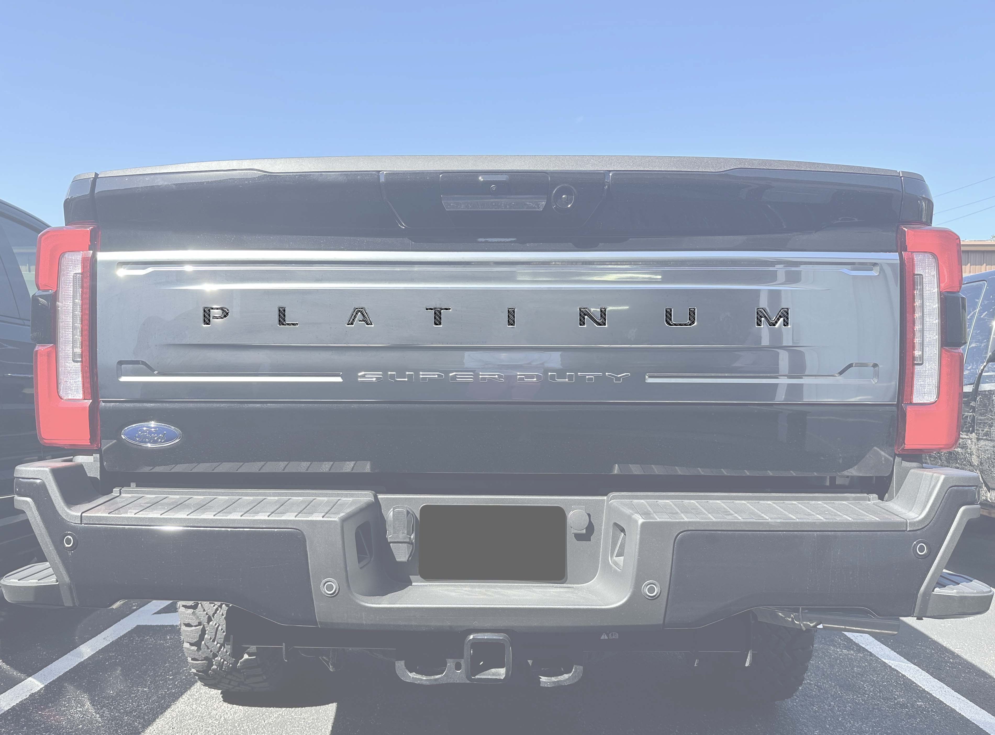 Platinum Tailgate Letter Inserts Fits 2023-2024 Ford Super Duty Platinum & 2025-2026 Platinum Plus