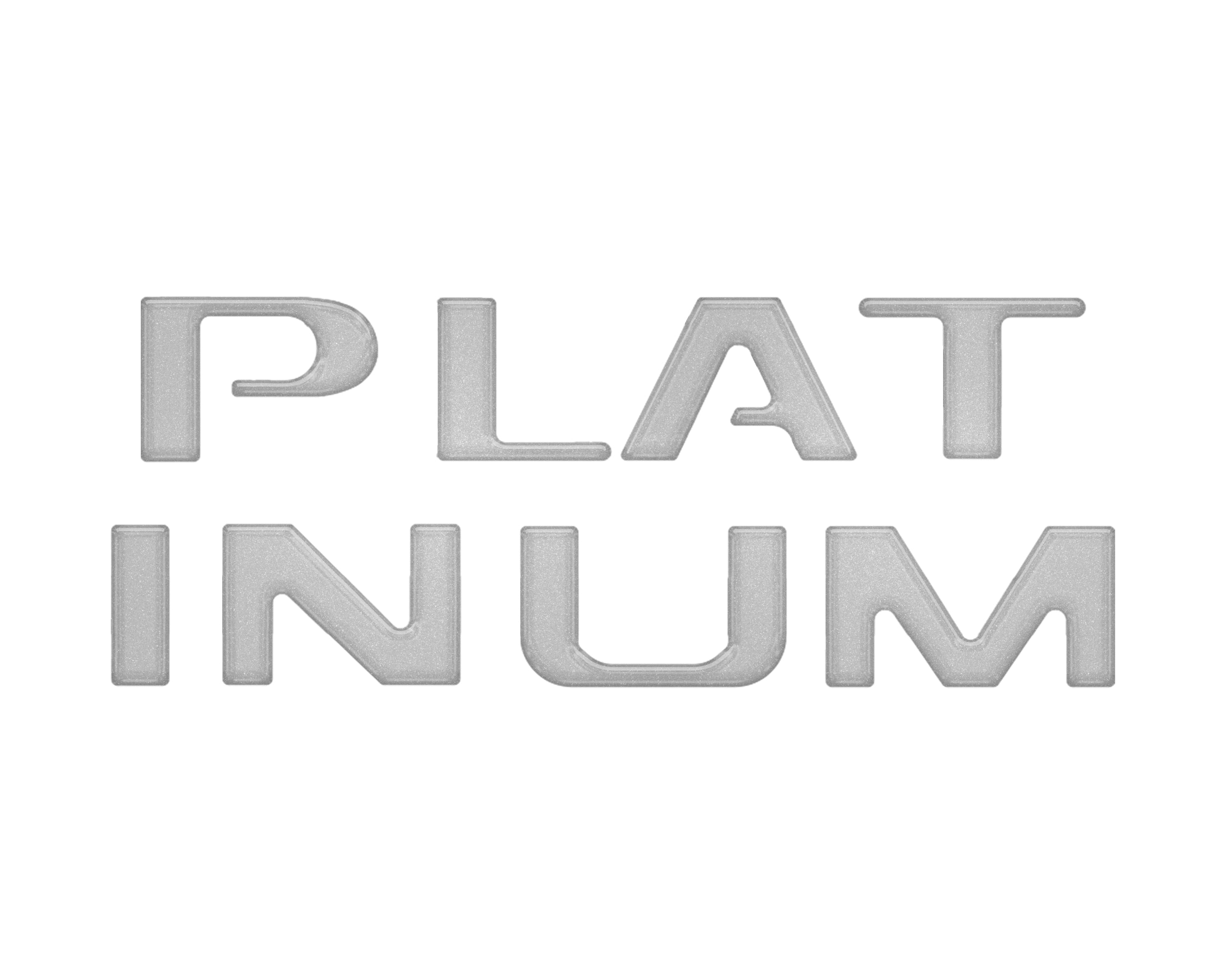 Platinum Tailgate Letter Inserts Fits 2023-2024 Ford Super Duty Platinum & 2025-2026 Platinum Plus