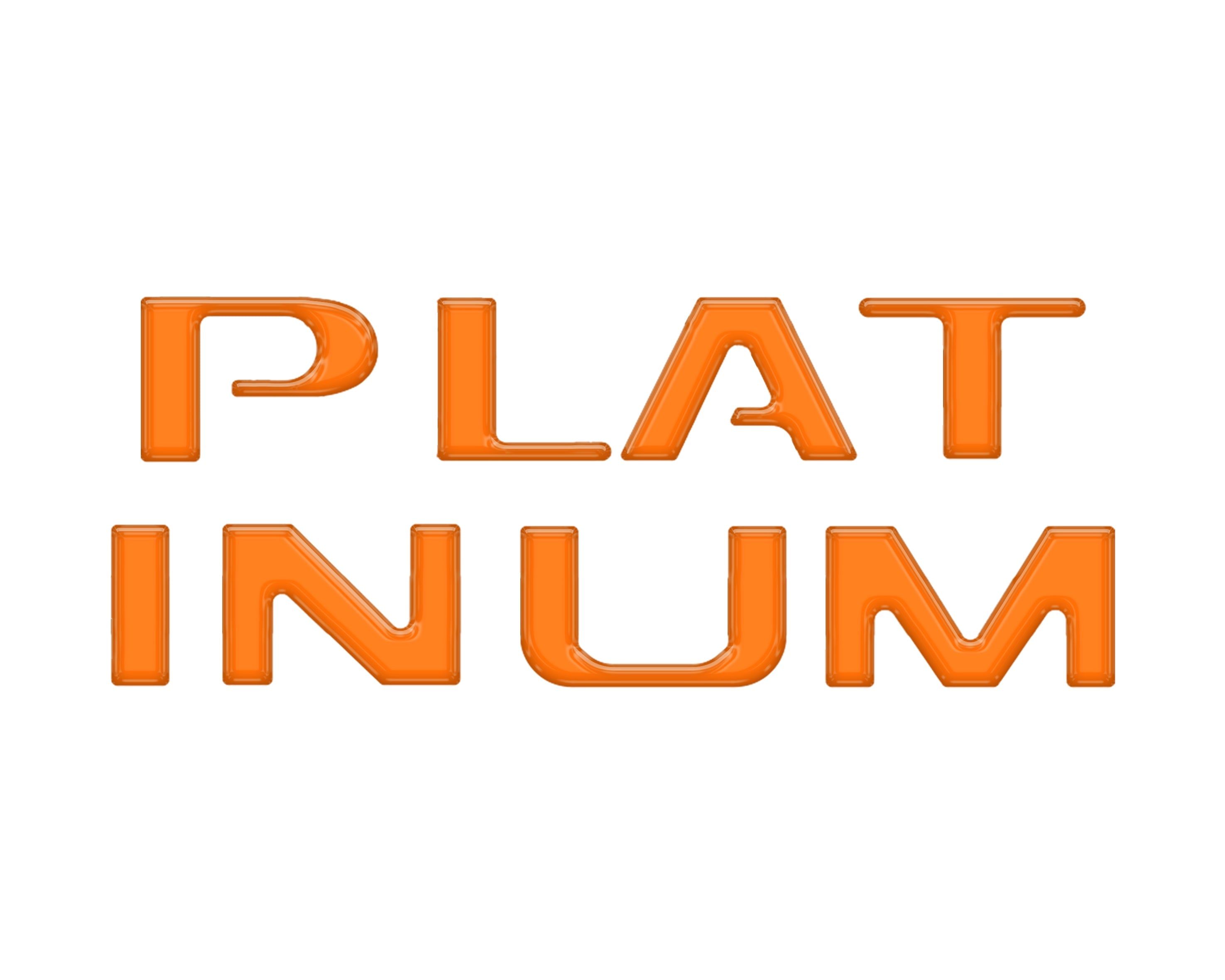 Platinum Tailgate Letter Inserts Fits 2023-2024 Ford Super Duty Platinum & 2025-2026 Platinum Plus