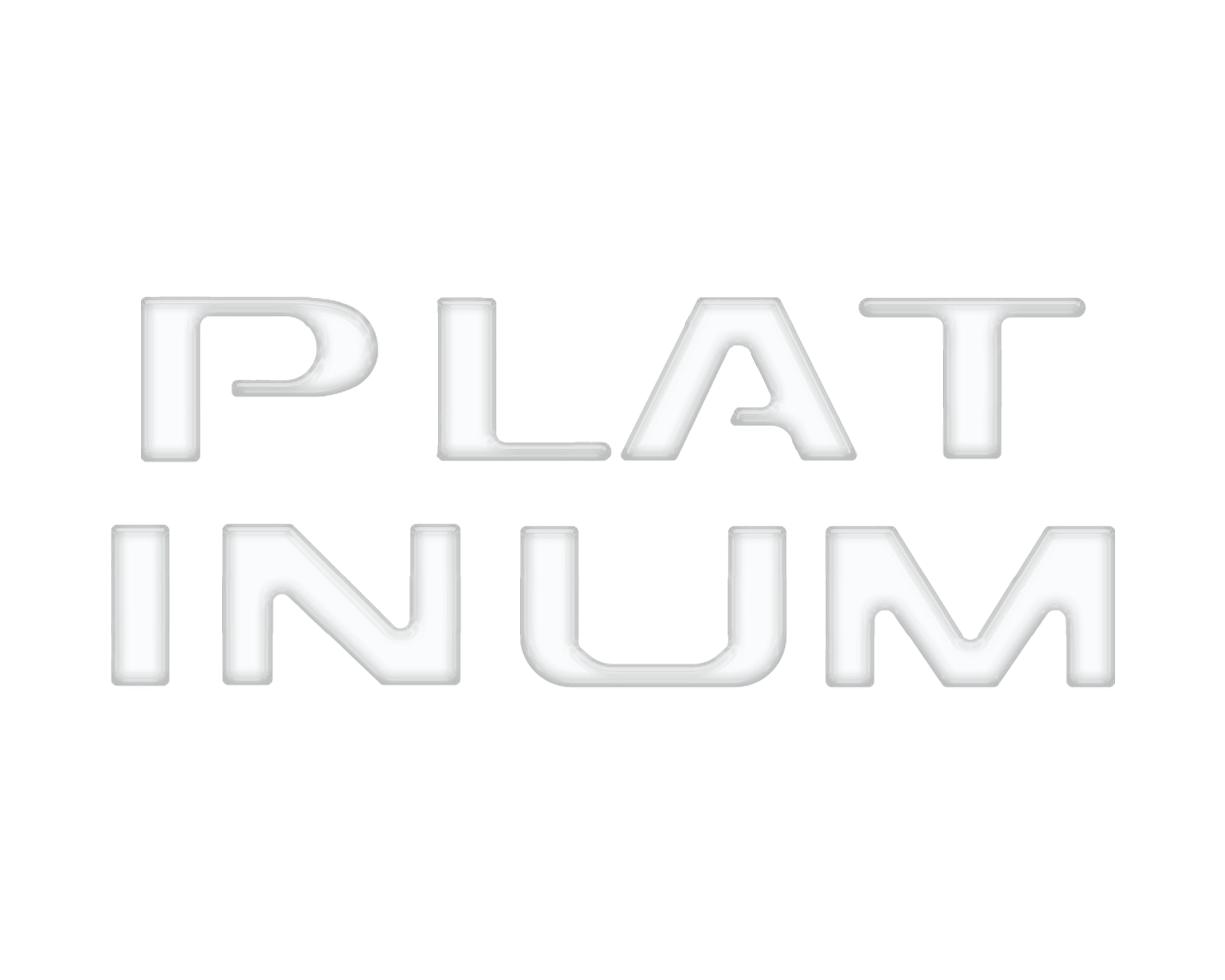 Platinum Tailgate Letter Inserts Fits 2023-2024 Ford Super Duty Platinum & 2025-2026 Platinum Plus
