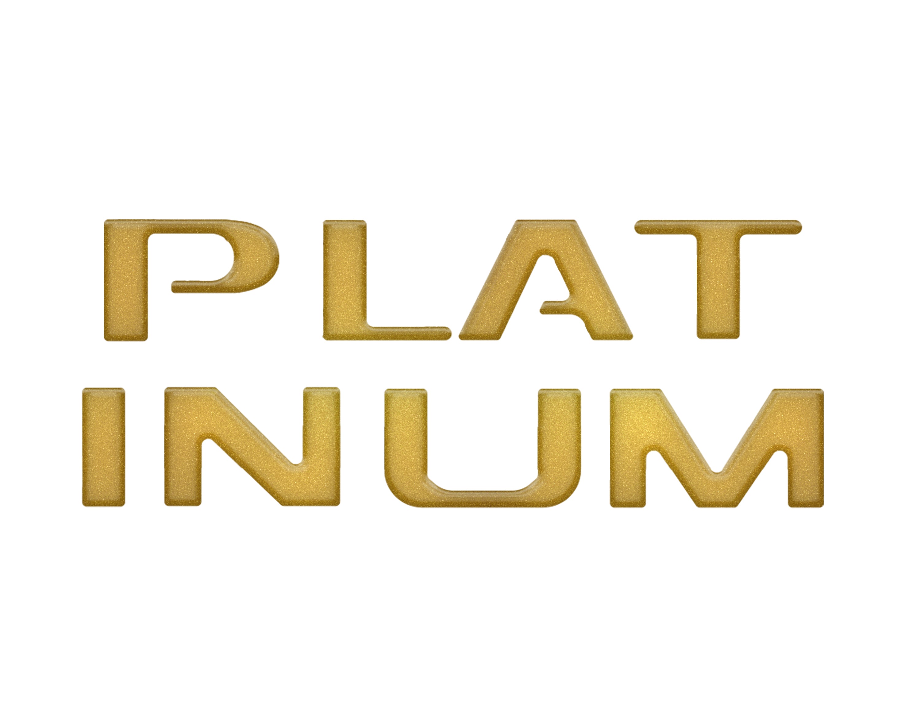 Platinum Tailgate Letter Inserts Fits 2023-2024 Ford Super Duty Platinum & 2025-2026 Platinum Plus