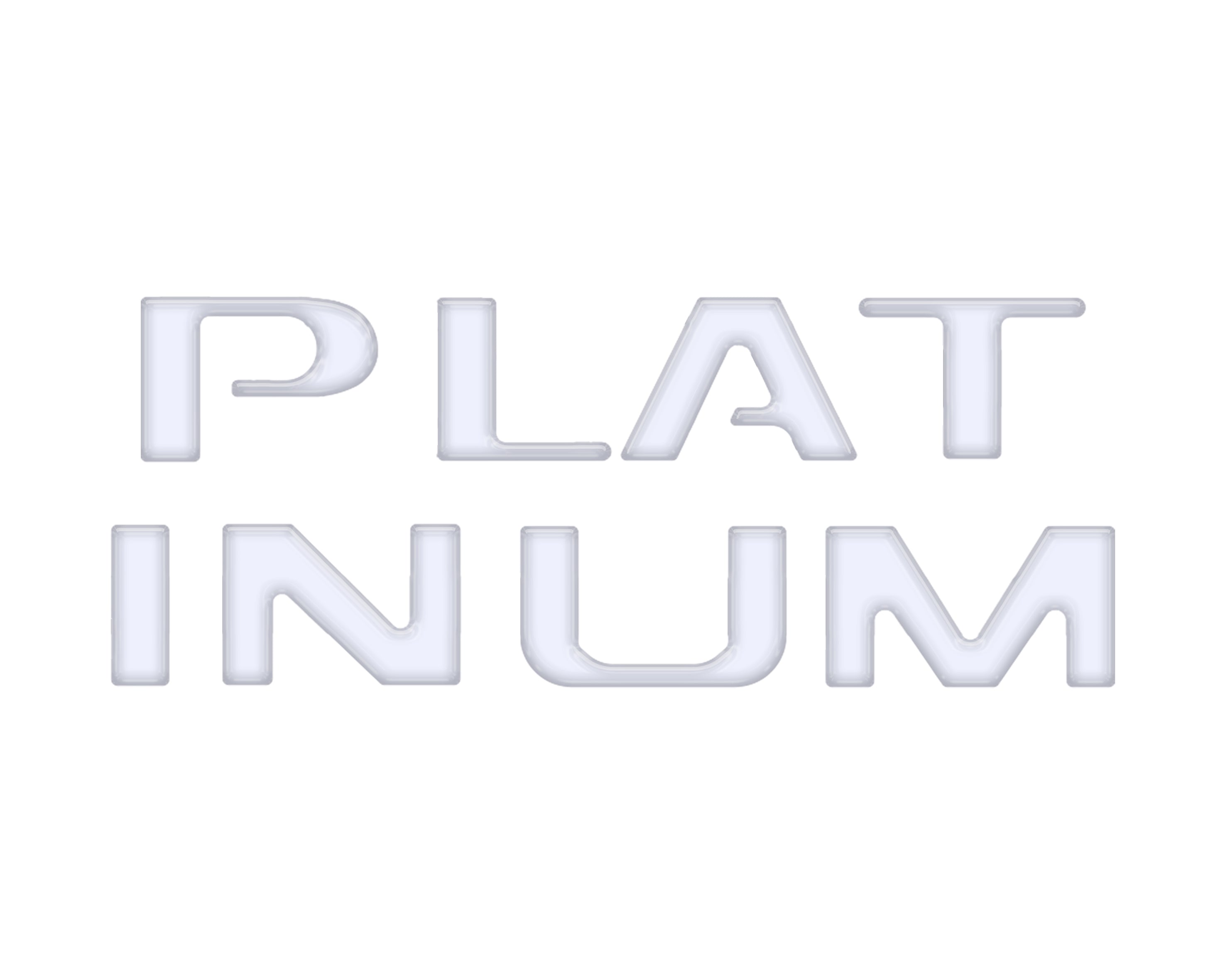 Platinum Tailgate Letter Inserts Fits 2023-2024 Ford Super Duty Platinum & 2025-2026 Platinum Plus