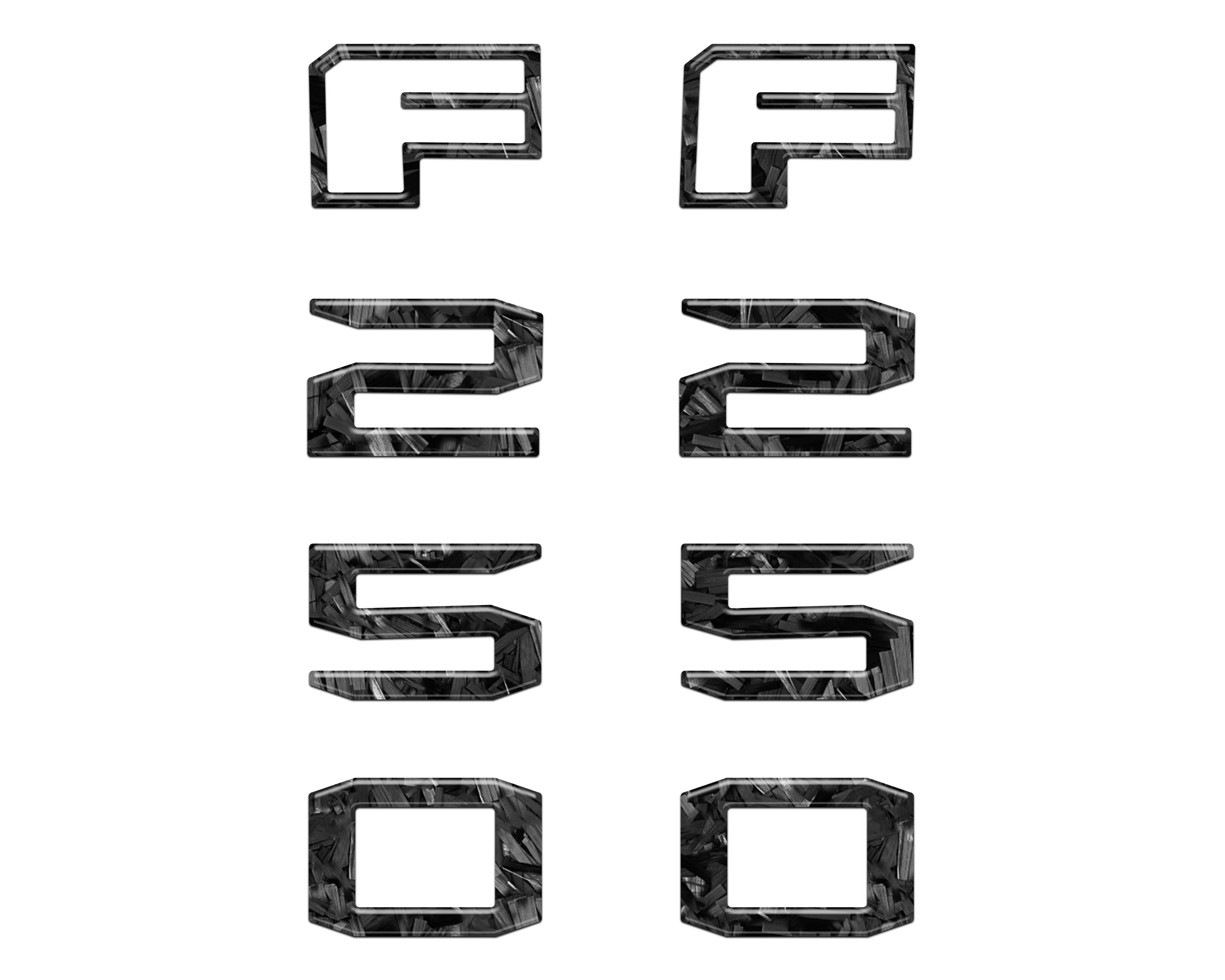 Fender Badge Letter Overlays Fits 2023-2026 Ford Super Duty