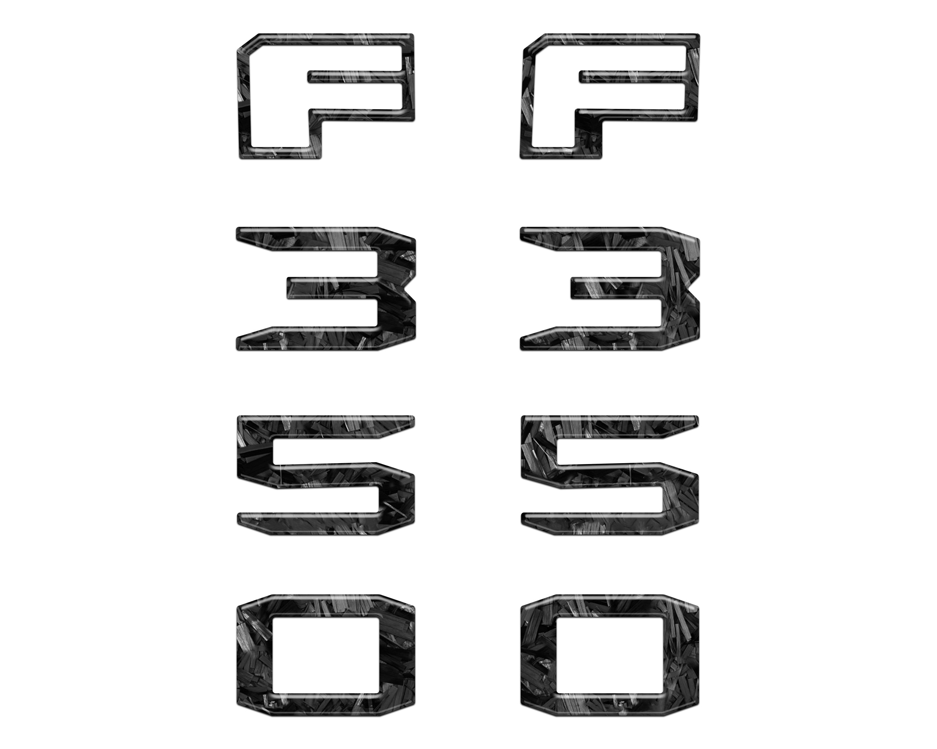 Fender Badge Letter Overlays Fits 2023-2026 Ford Super Duty