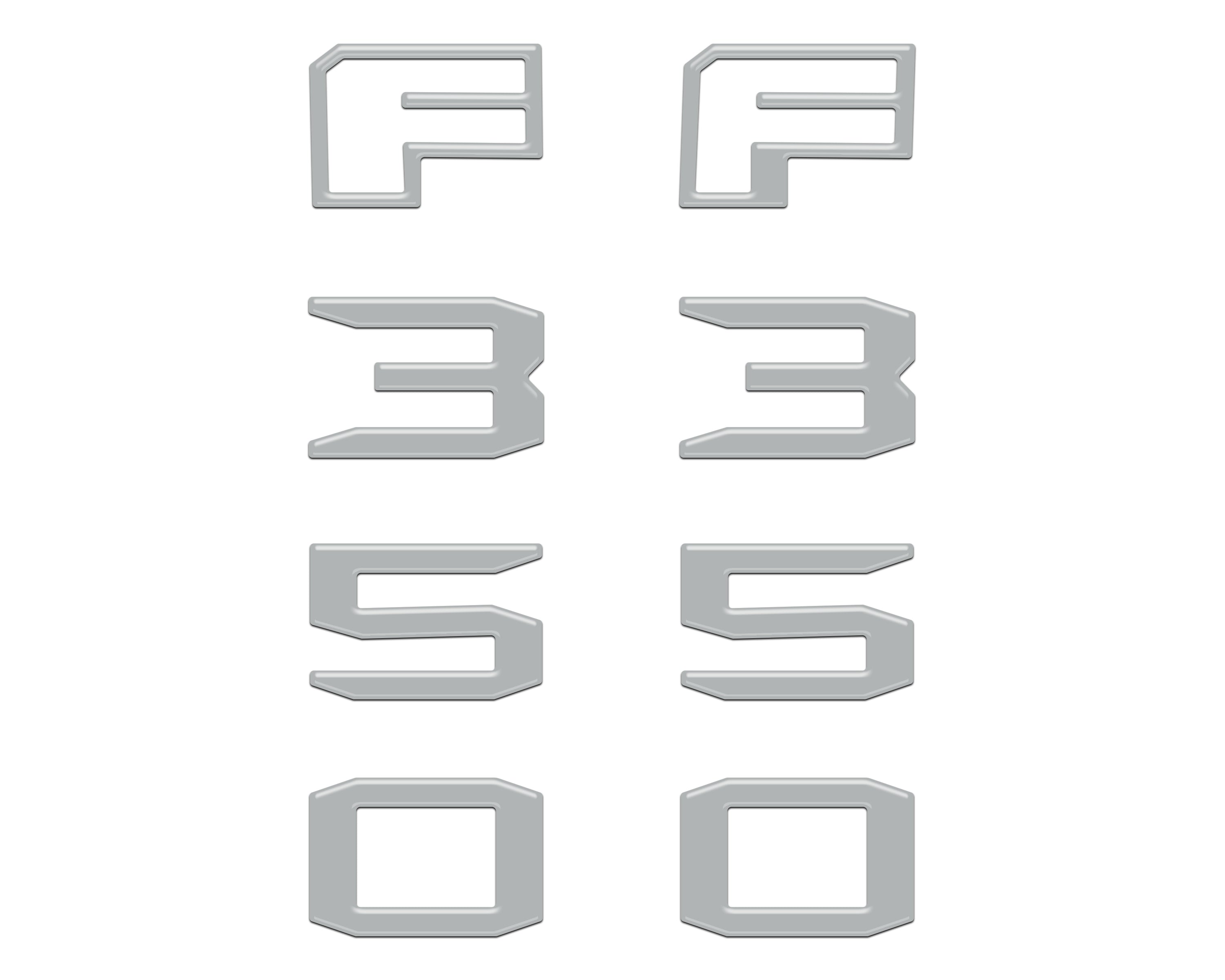 Fender Badge Letter Overlays Fits 2023-2026 Ford Super Duty