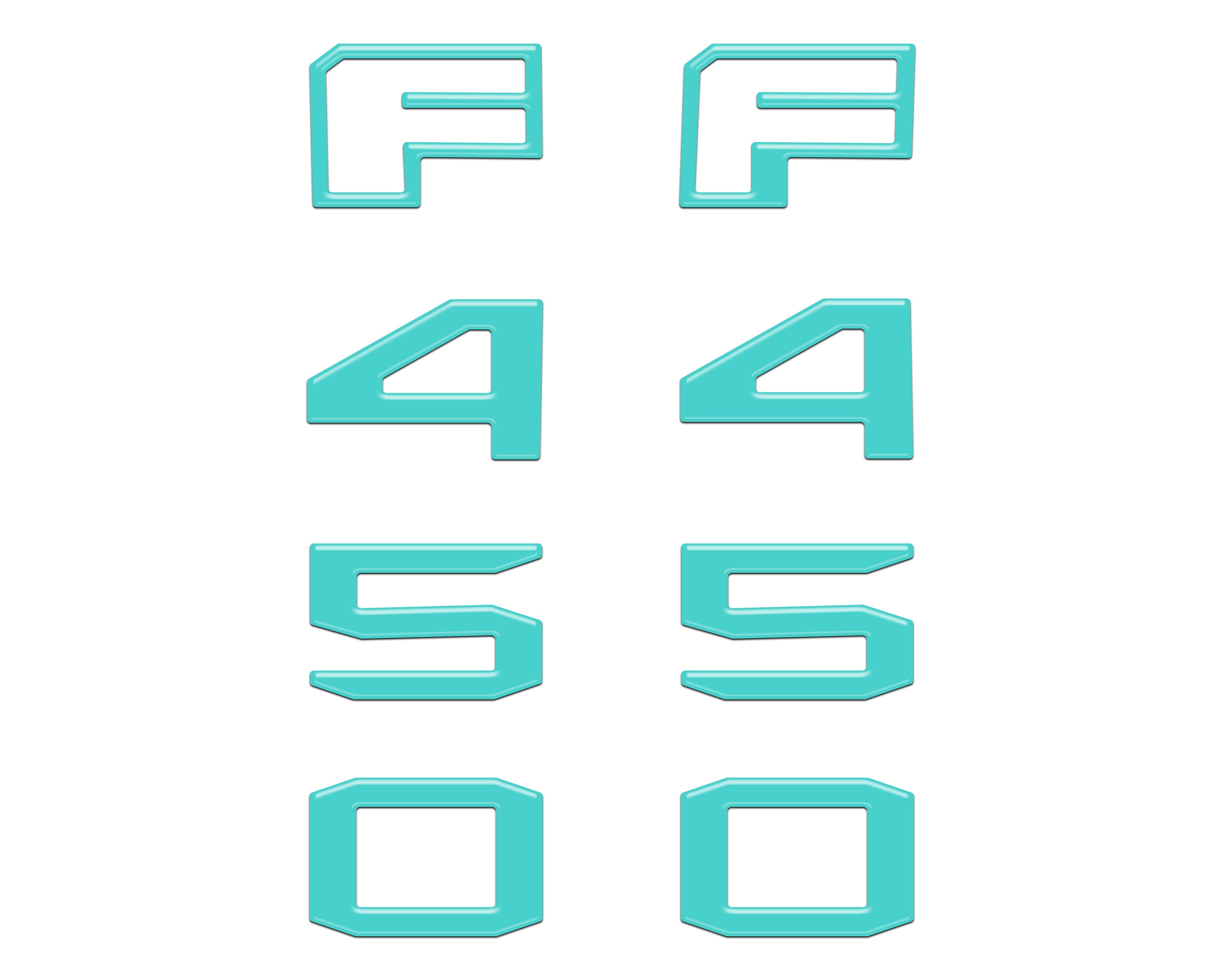 Fender Badge Letter Overlays Fits 2023-2026 Ford Super Duty