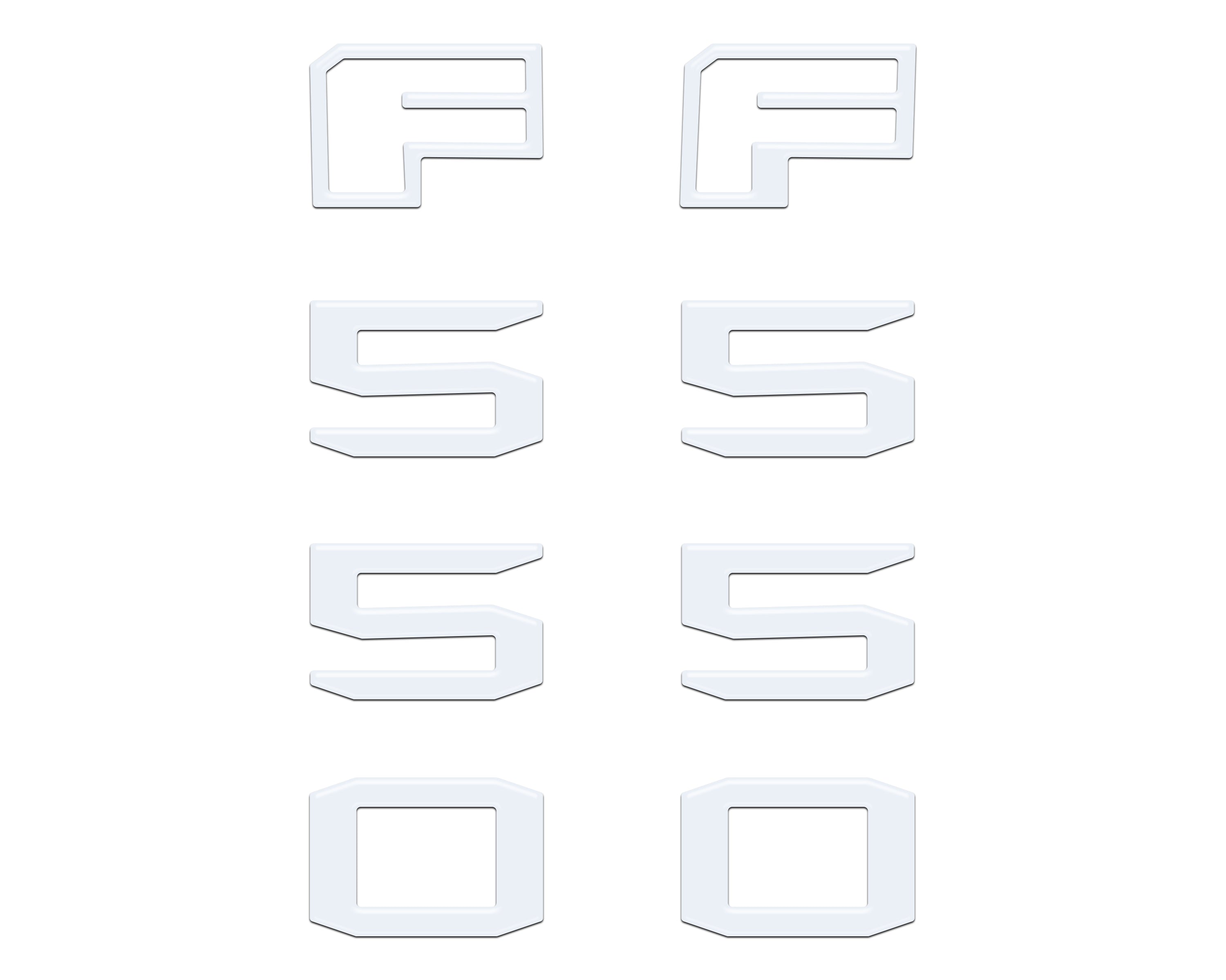 Fender Badge Letter Overlays Fits 2023-2026 Ford Super Duty