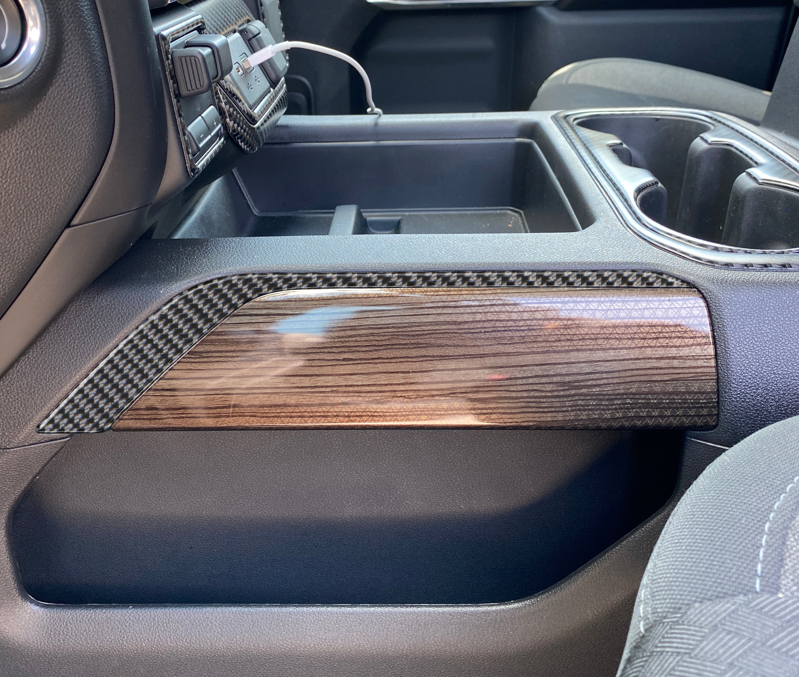 Center Console Accent Overlays Fits 2019-2021 Chevrolet Silverado