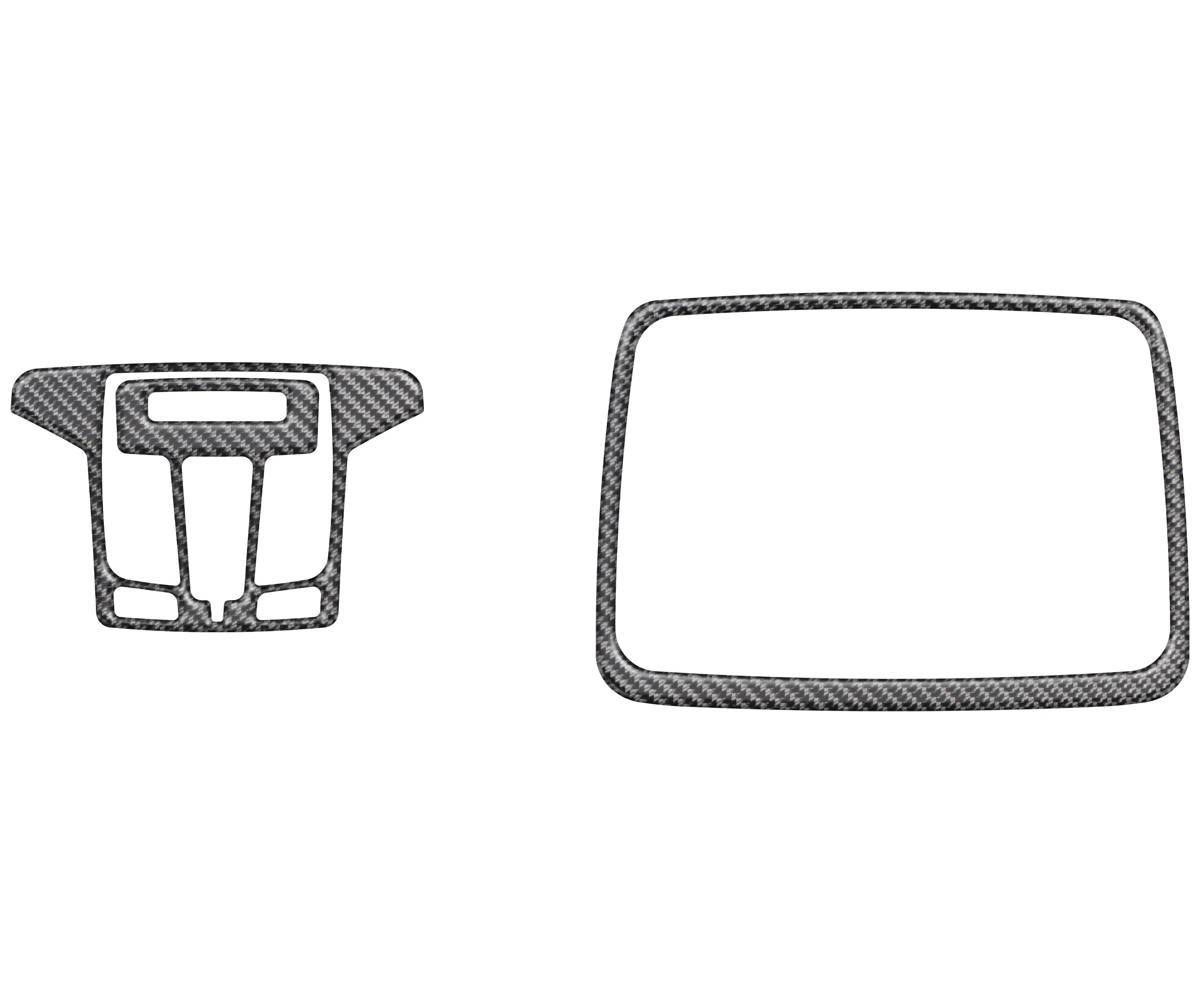 Overhead w/Sunroof and Homelink Accent Trim Fits 2019-2022 Chevrolet Silverado w/Sunroof and Homelink Real Carbon Fiber(Domed-Matte)