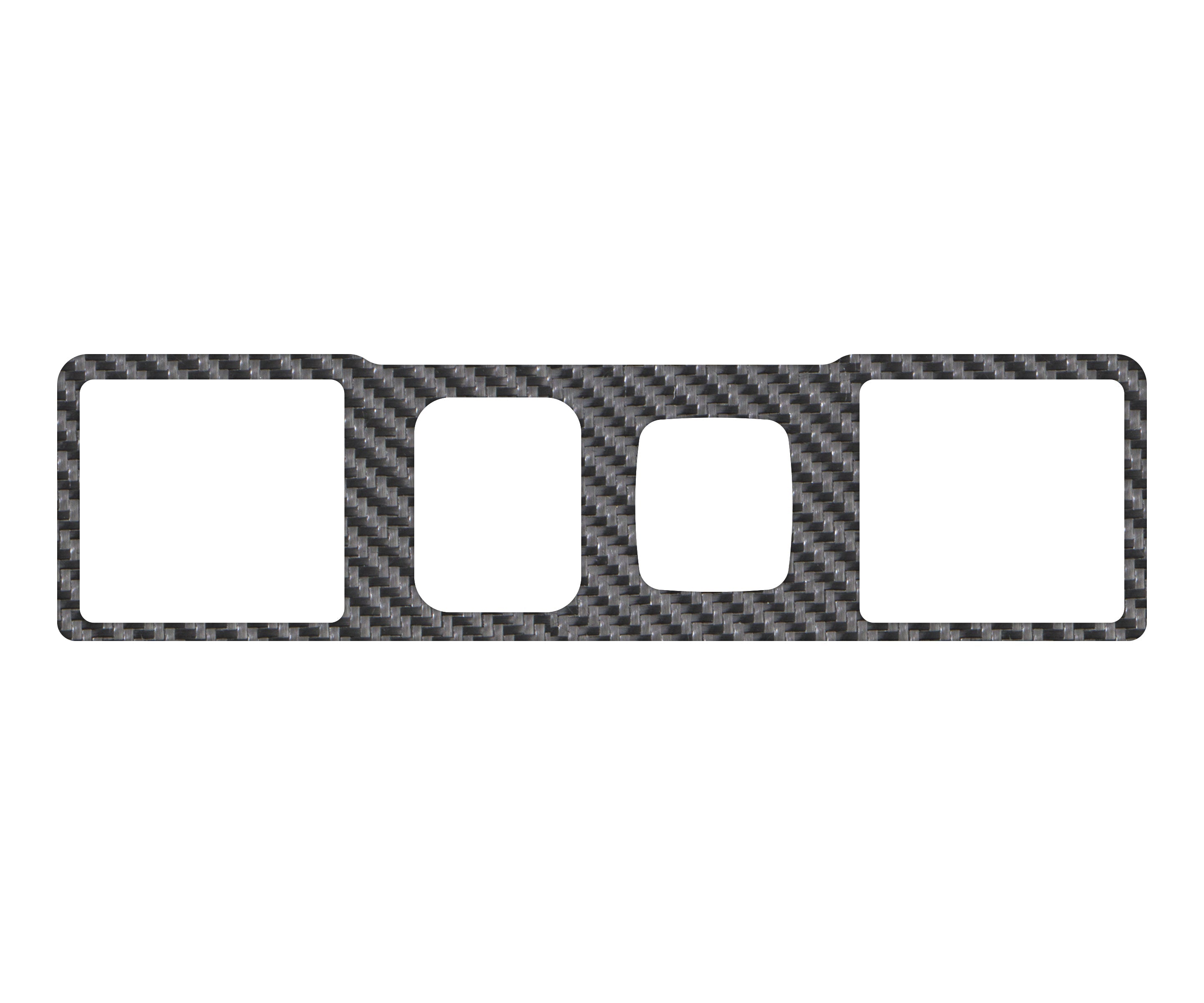 Rear USB Accent Trim Fits 2019-2022 Chevrolet Silverado Double USB Real Carbon Fiber(Raw)