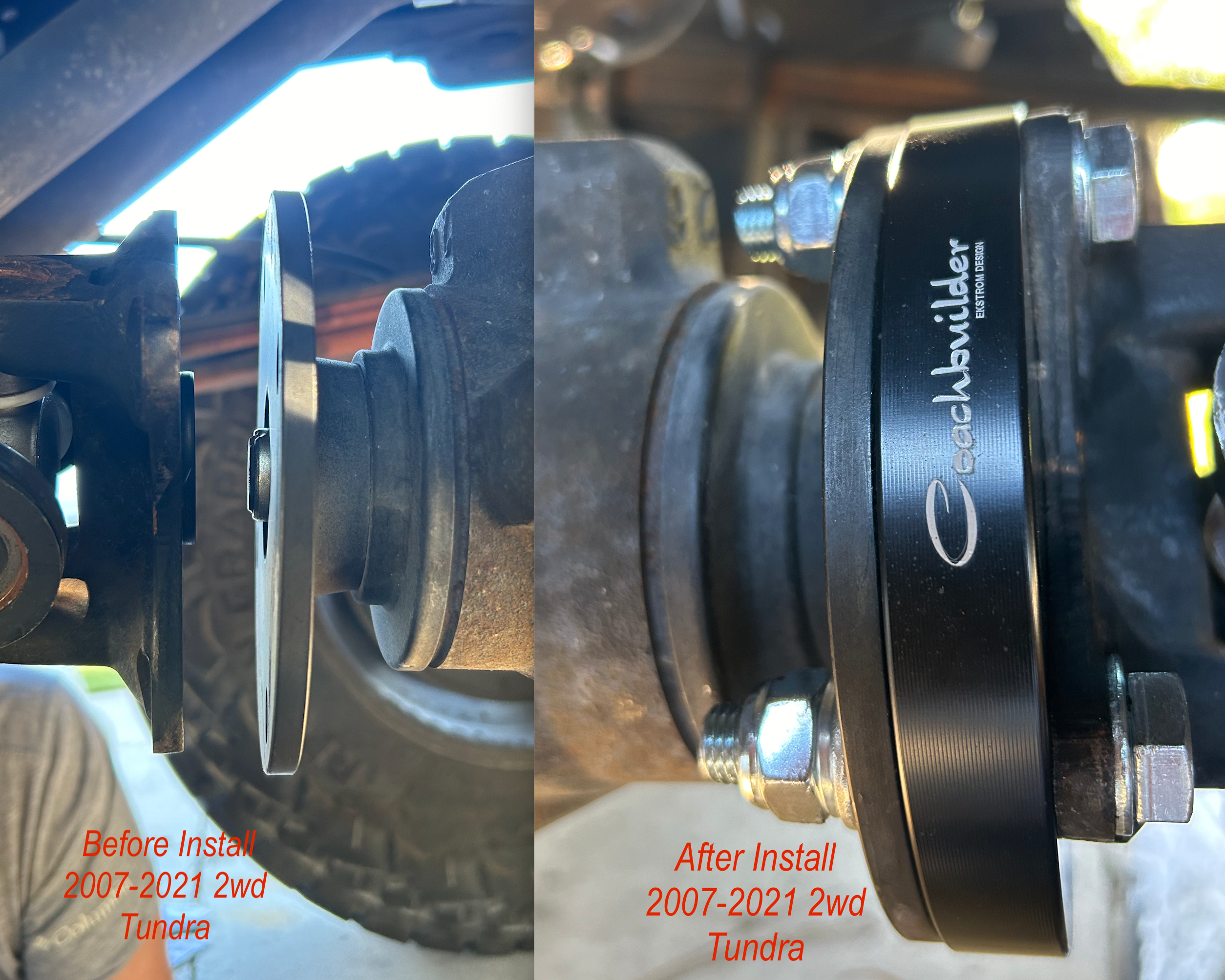 Coachbuilder Rear Driveline Spacer 10.5” Rear Axle ( Actual Thickness .750” ) Tundra 2007-2021 – view 4