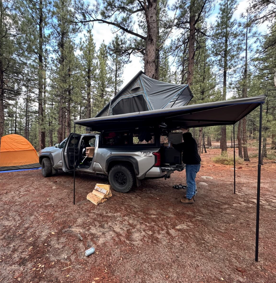 Dirtbox Overland Freestanding 270 Degree Awning for trucks, universal fit