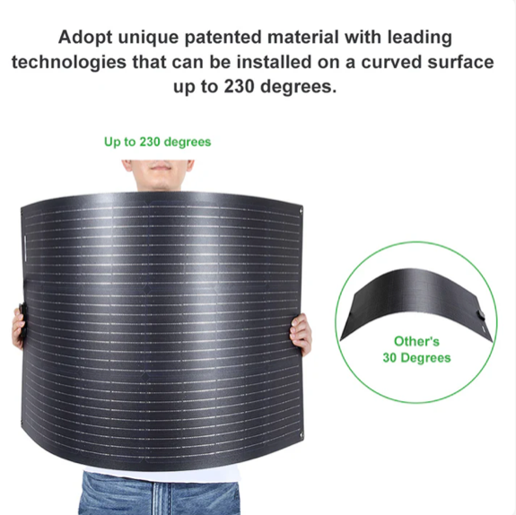 Lensun 200W flexible solar panel, universal fit