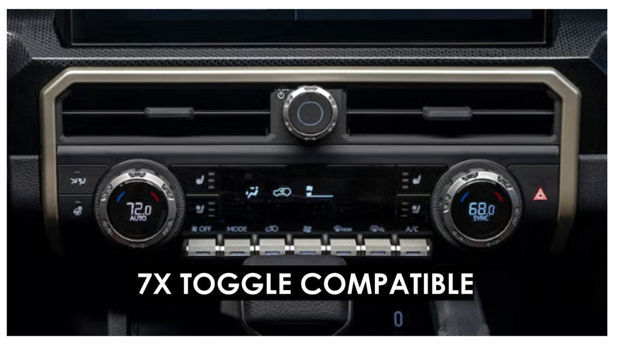 AJT Design 7-piece black toggle cover set for 2024+ Toyota Tacoma and 2025+ 4Runner