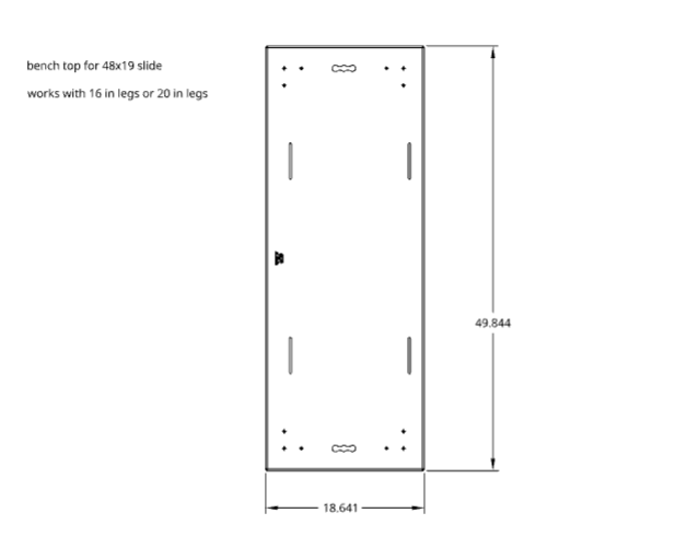 Cargo Tray System Pro - Bench Top (48 x 19)