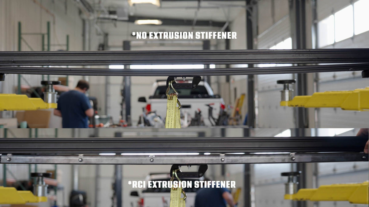 RCI roof rack extrusion stiffener for universal fit