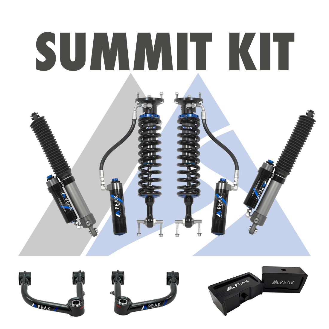 Peak Suspension 2.5" DSC Coilover Summit Kit 23+ Colorado Trail Boss/Canyon AT4 for 2023+ Chevy Colorado / GMC Canyon