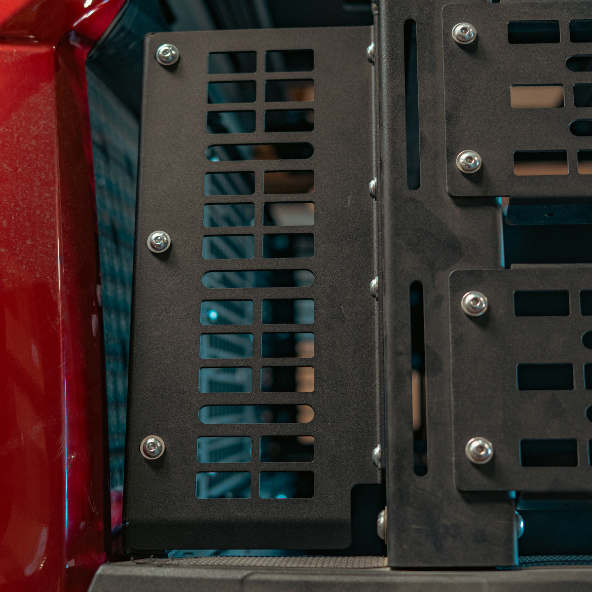 Cali Raised LED MOLLE headache rack for Toyota Tacoma overland bed rack