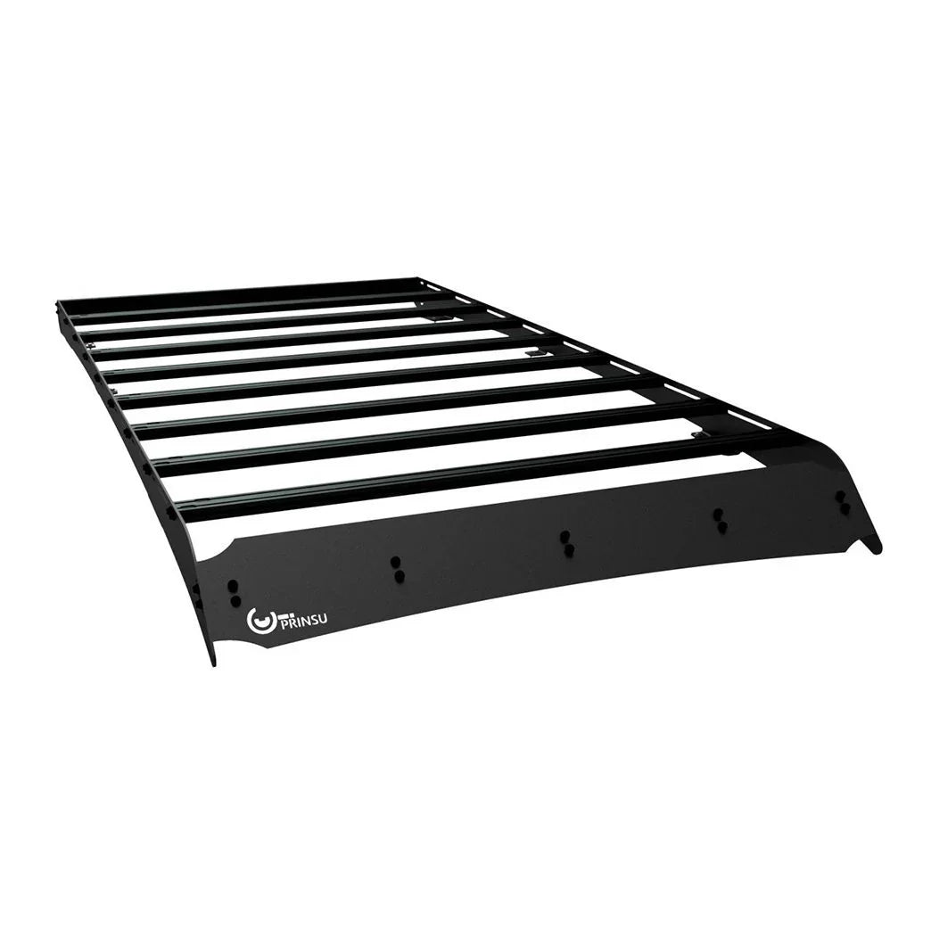 Black Prinsu roof rack for Subaru Ascent, overlanding vehicle accessory, side view